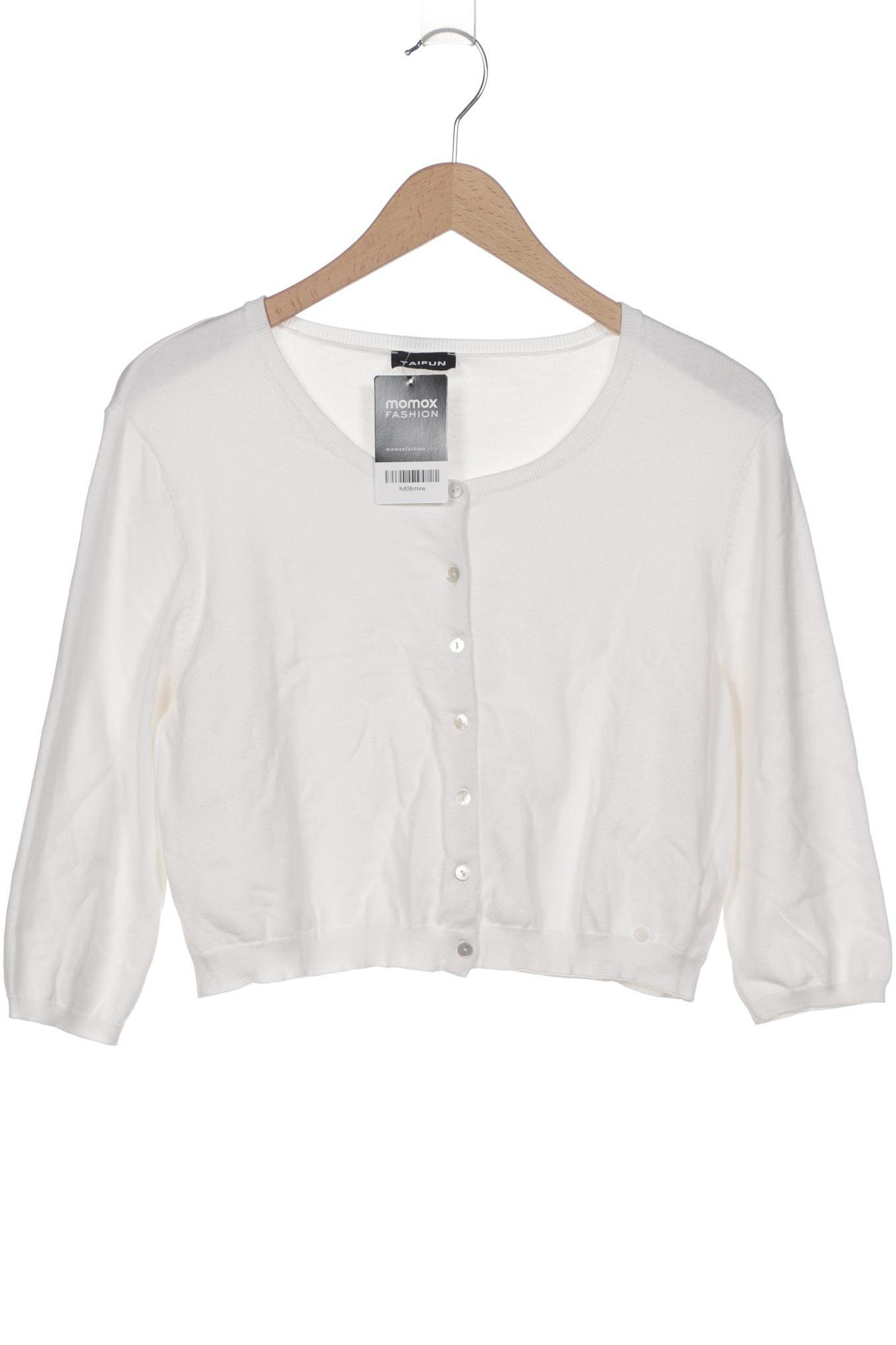 

Taifun Damen Strickjacke, weiß, Gr. 44