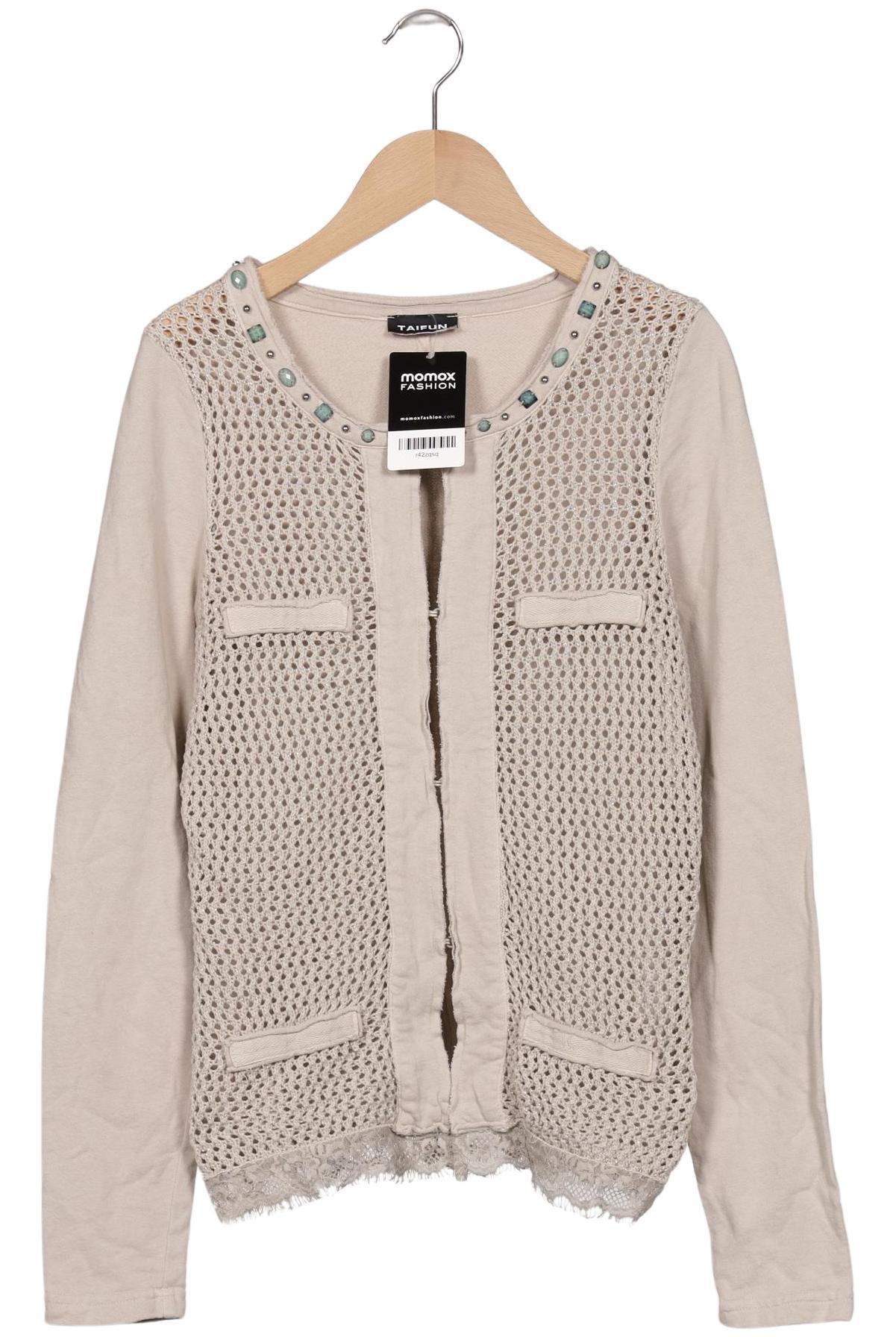 

Taifun Damen Strickjacke, beige, Gr. 36