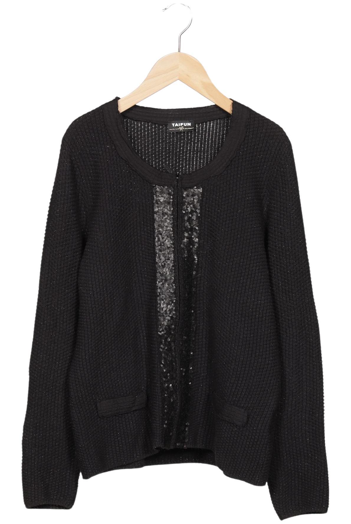 

Taifun Damen Strickjacke, schwarz, Gr. 44