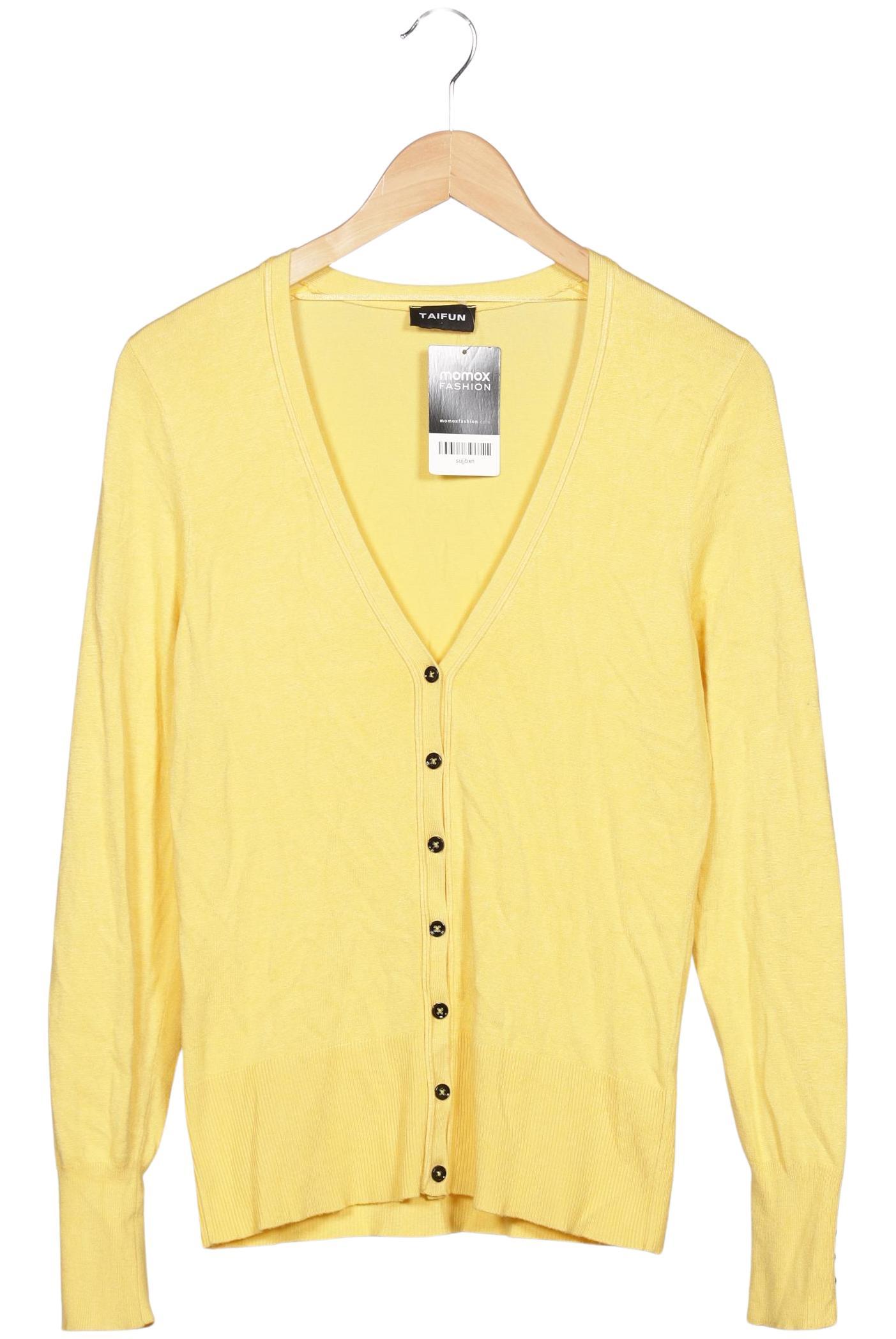 

Taifun Damen Strickjacke, gelb, Gr. 38