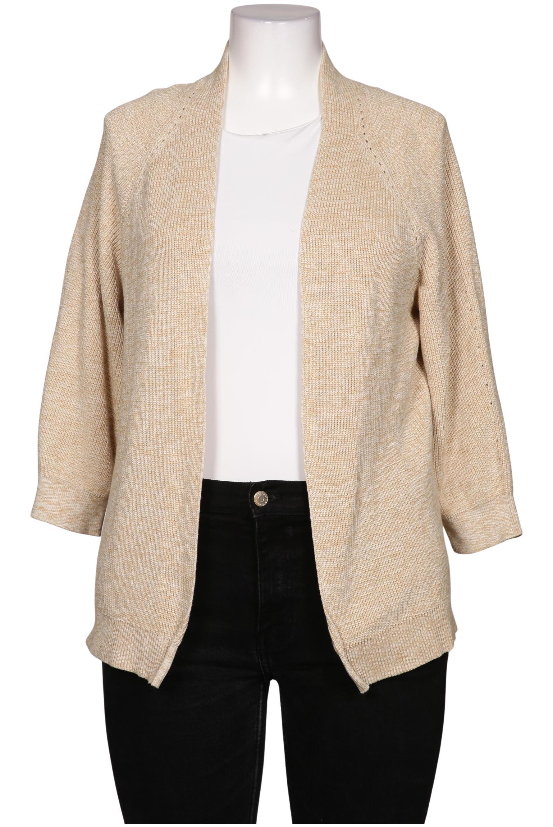 

Taifun Damen Strickjacke, beige, Gr. 44