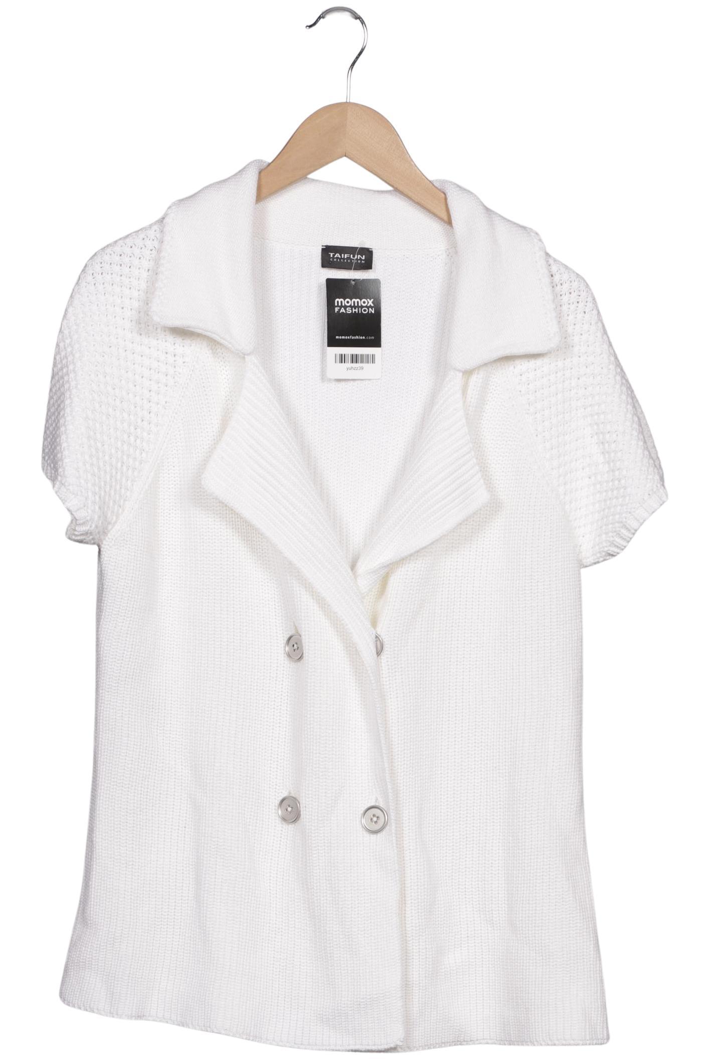 

Taifun Damen Strickjacke, weiß, Gr. 46