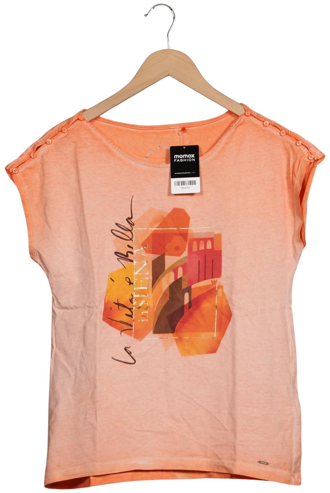 

Taifun Damen T-Shirt, orange, Gr. 38