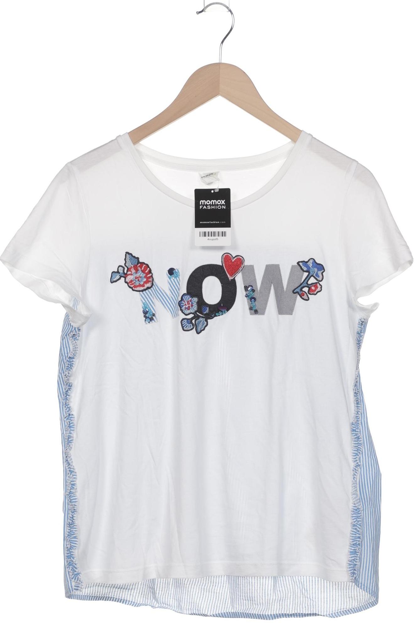 

Taifun Damen T-Shirt, weiß, Gr. 40