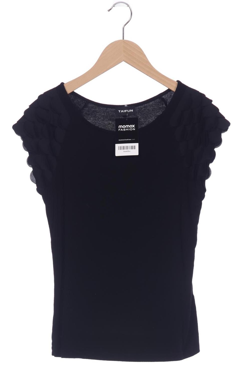 

Taifun Damen T-Shirt, schwarz, Gr. 36