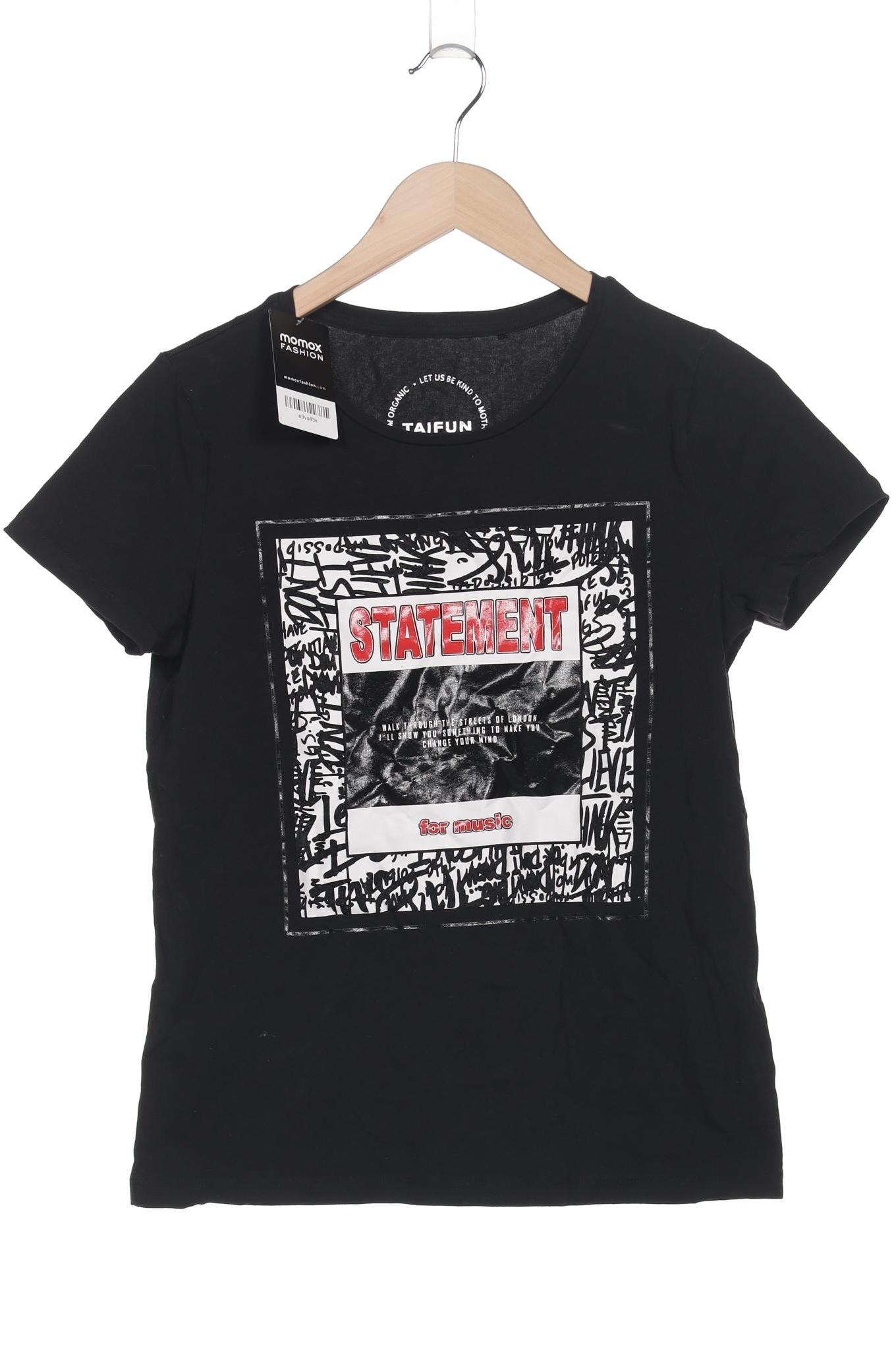 

Taifun Damen T-Shirt, schwarz, Gr. 36
