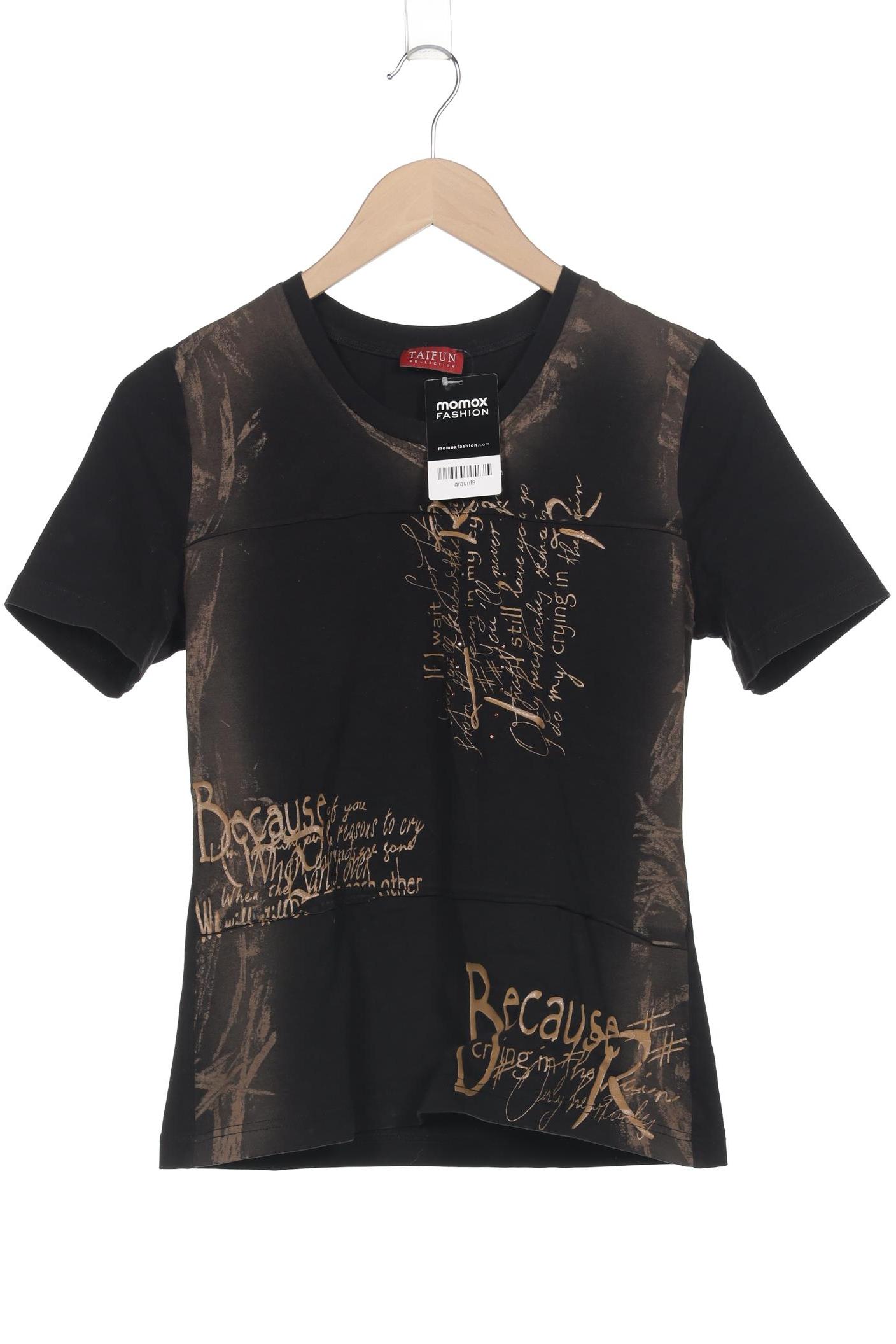 

Taifun Damen T-Shirt, schwarz, Gr. 38
