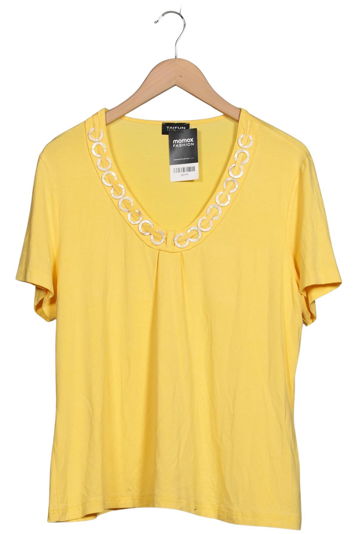 

Taifun Damen T-Shirt, gelb, Gr. 46