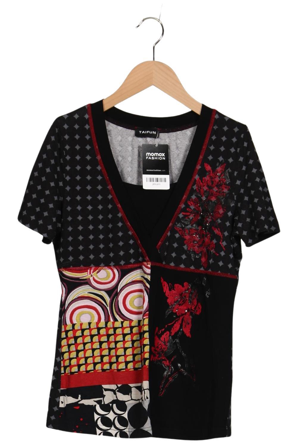 

Taifun Damen T-Shirt, schwarz, Gr. 36