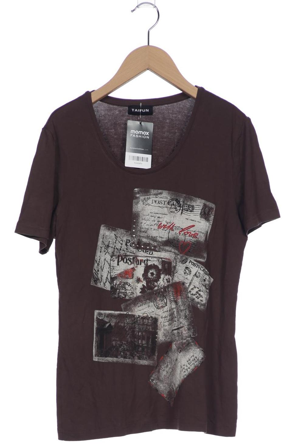 

Taifun Damen T-Shirt, braun, Gr. 38