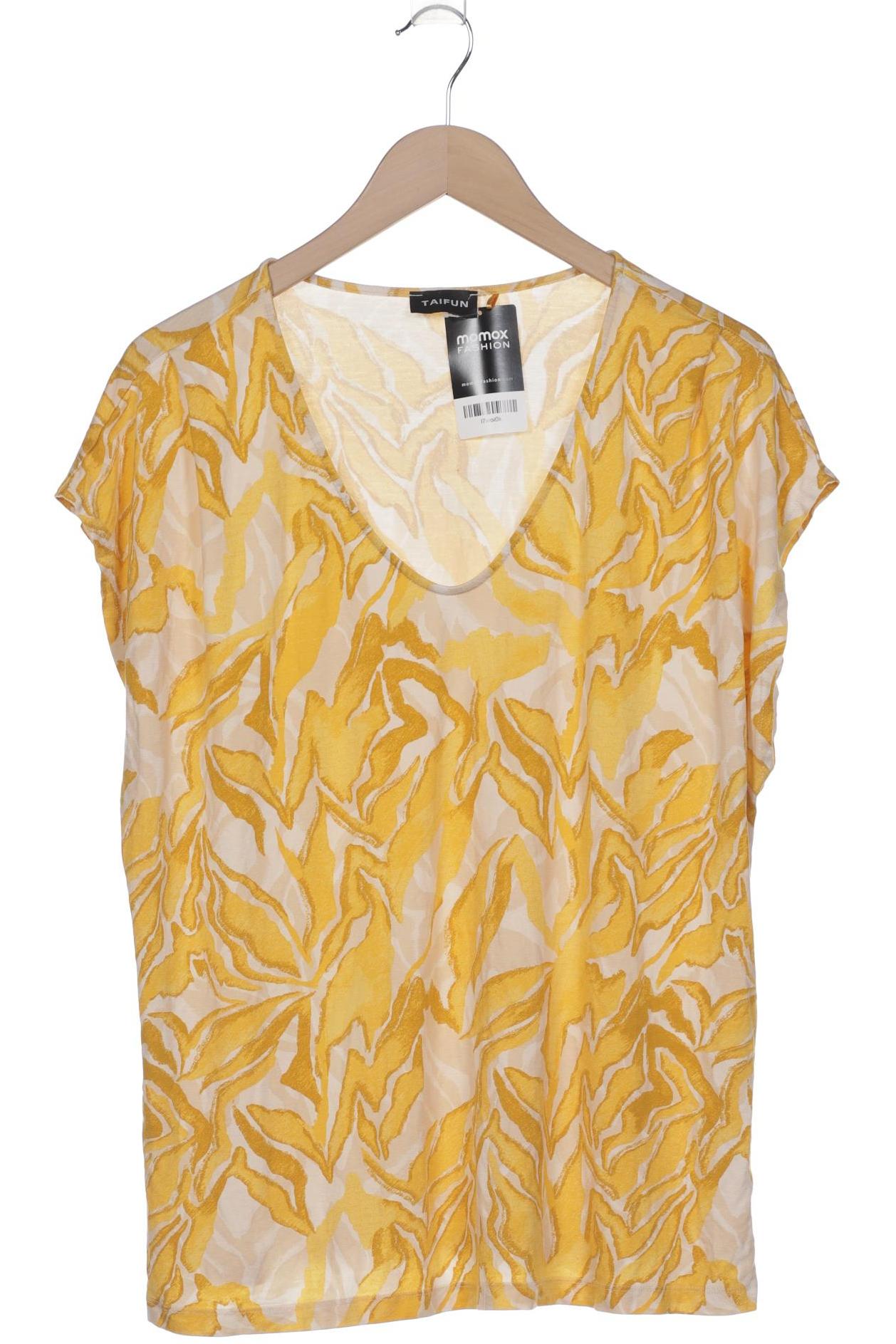 

Taifun Damen T-Shirt, gelb, Gr. 48