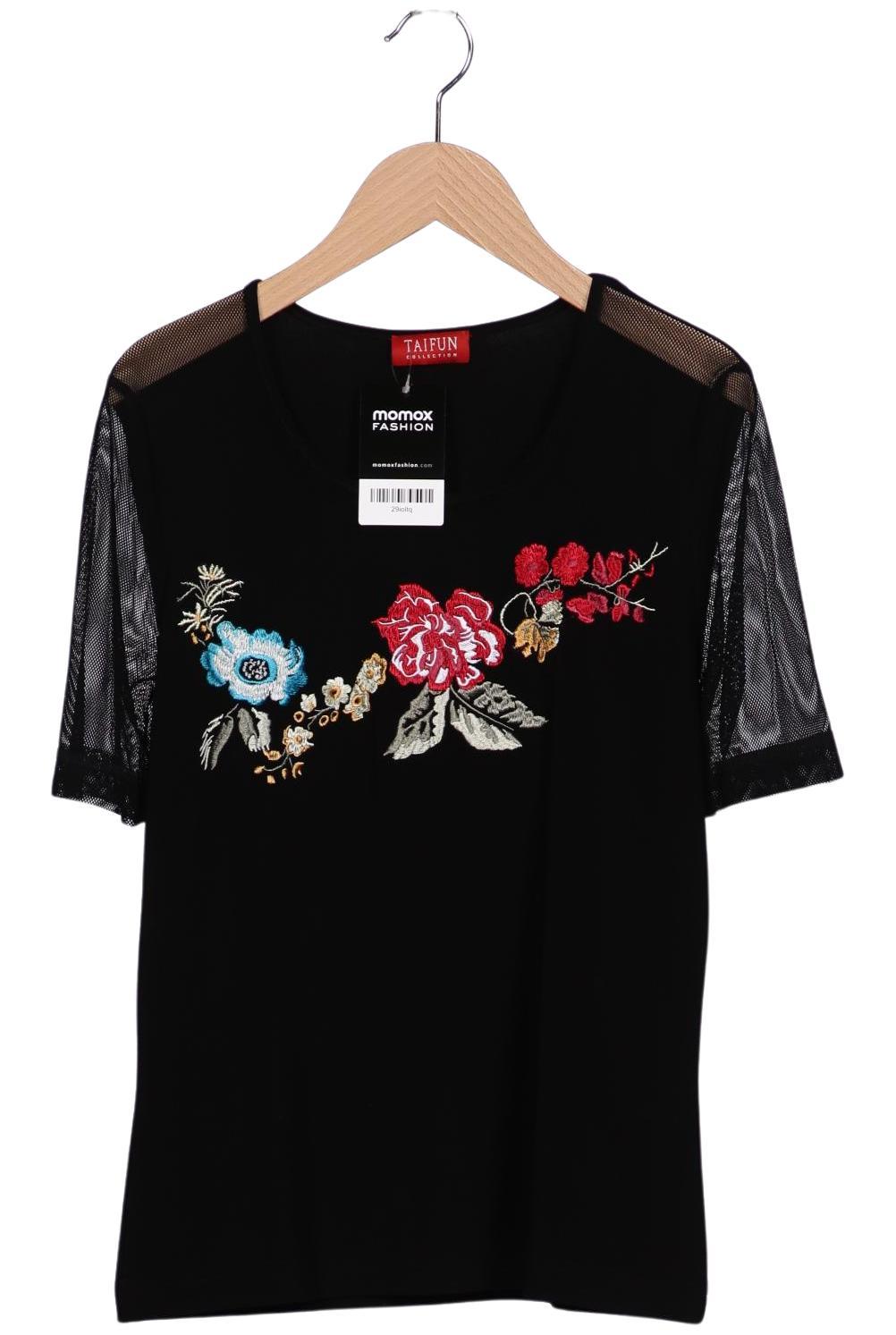 

Taifun Damen T-Shirt, schwarz, Gr. 40