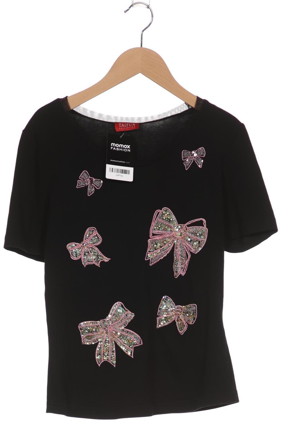 

Taifun Damen T-Shirt, schwarz, Gr. 36
