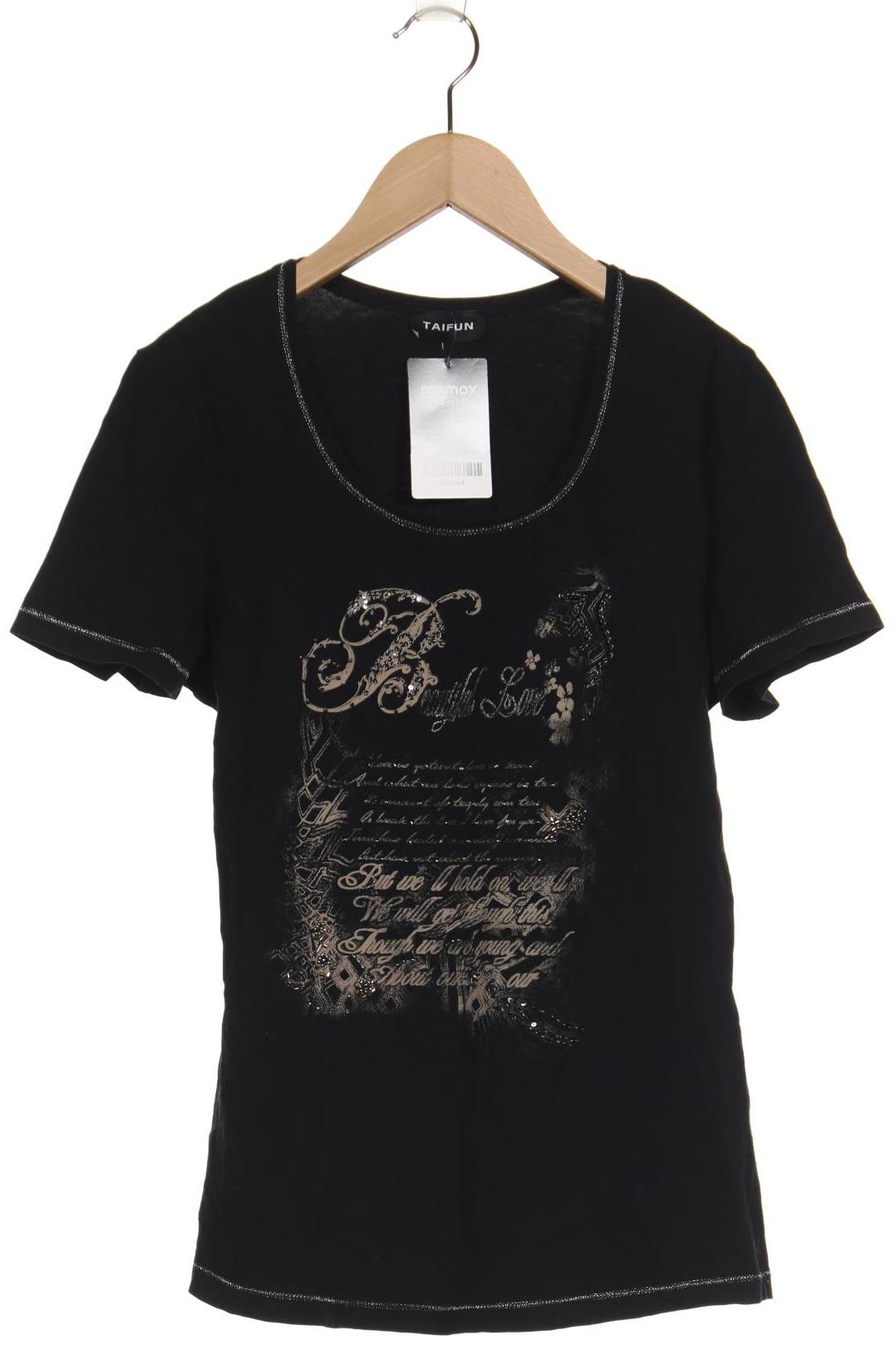 

Taifun Damen T-Shirt, schwarz, Gr. 38
