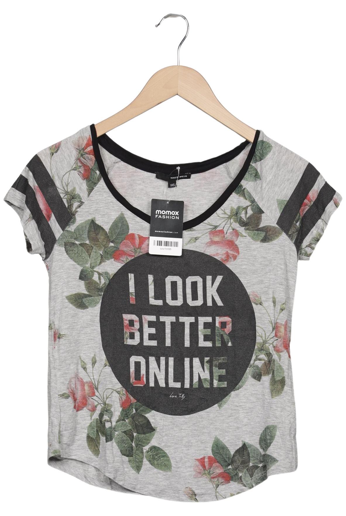 

Tally Weijl Damen T-Shirt, grau, Gr. 32