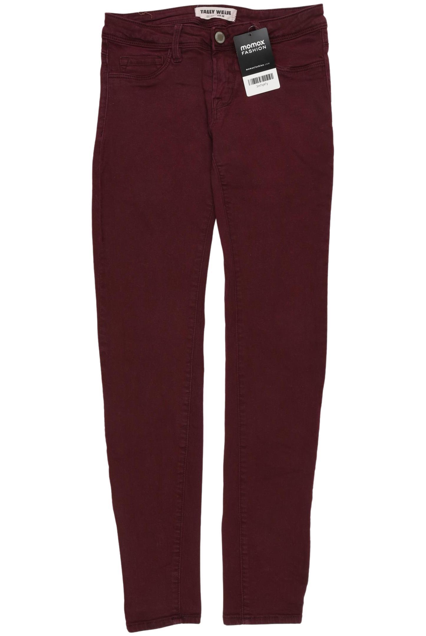 

Tally Weijl Damen Stoffhose, bordeaux, Gr. 34
