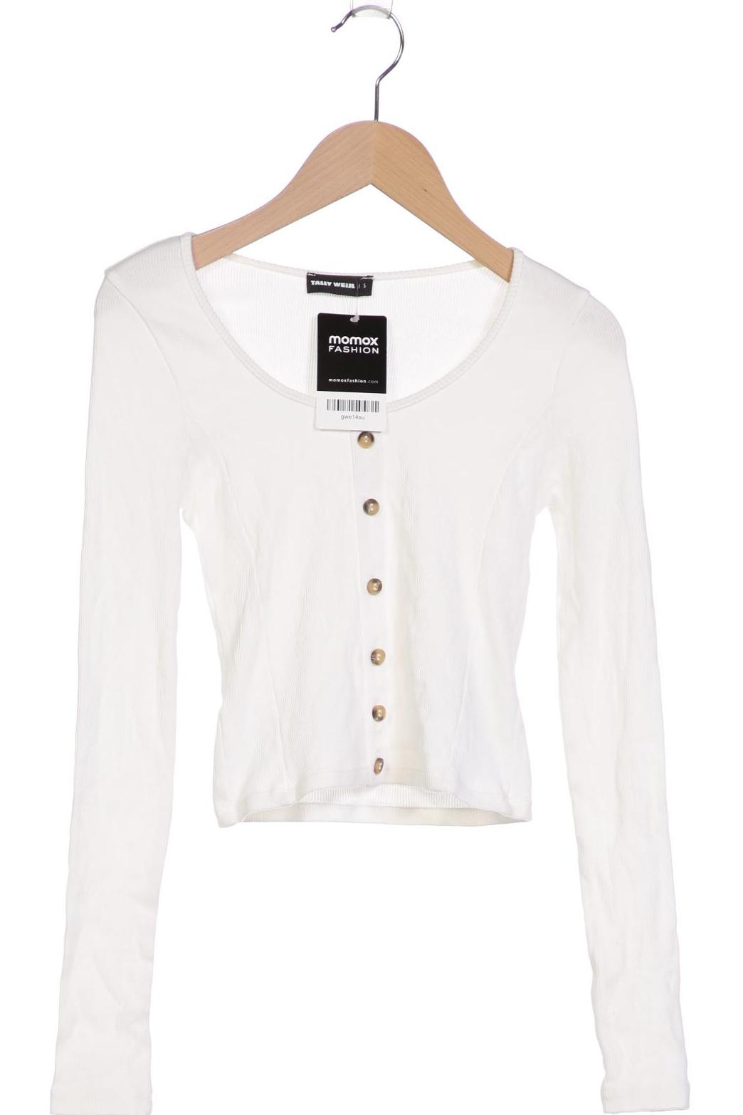 

Tally Weijl Damen Langarmshirt, weiß, Gr. 36