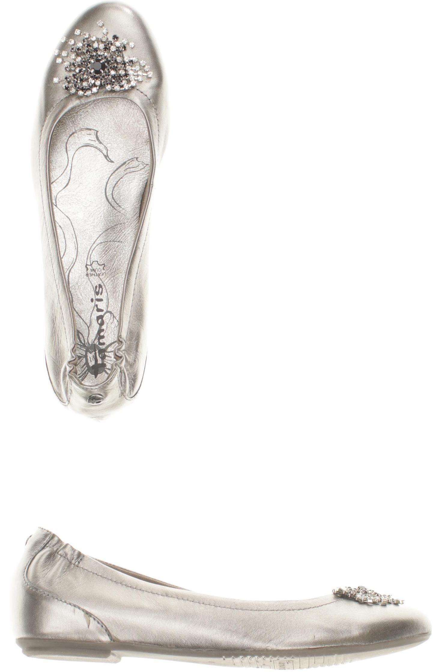 

Tamaris Damen Ballerinas, silber, Gr. 40