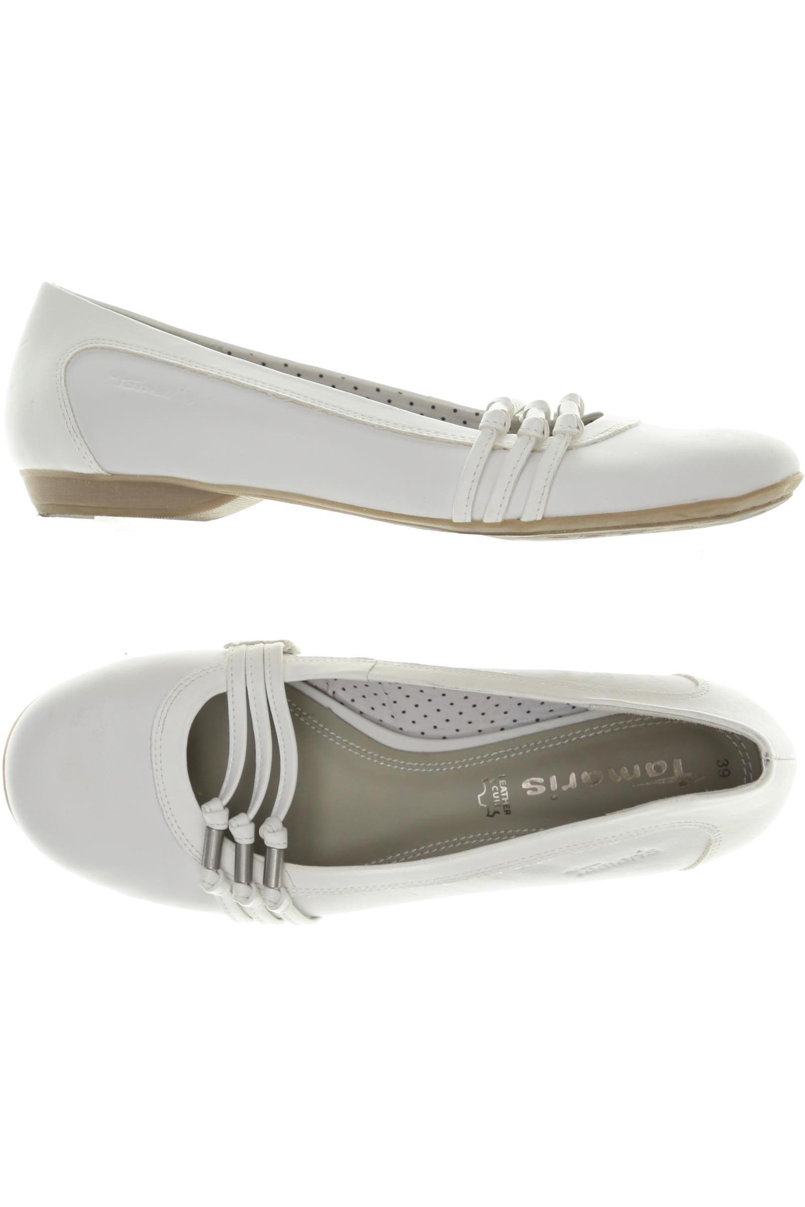 

Tamaris Damen Ballerinas, weiß, Gr. 39