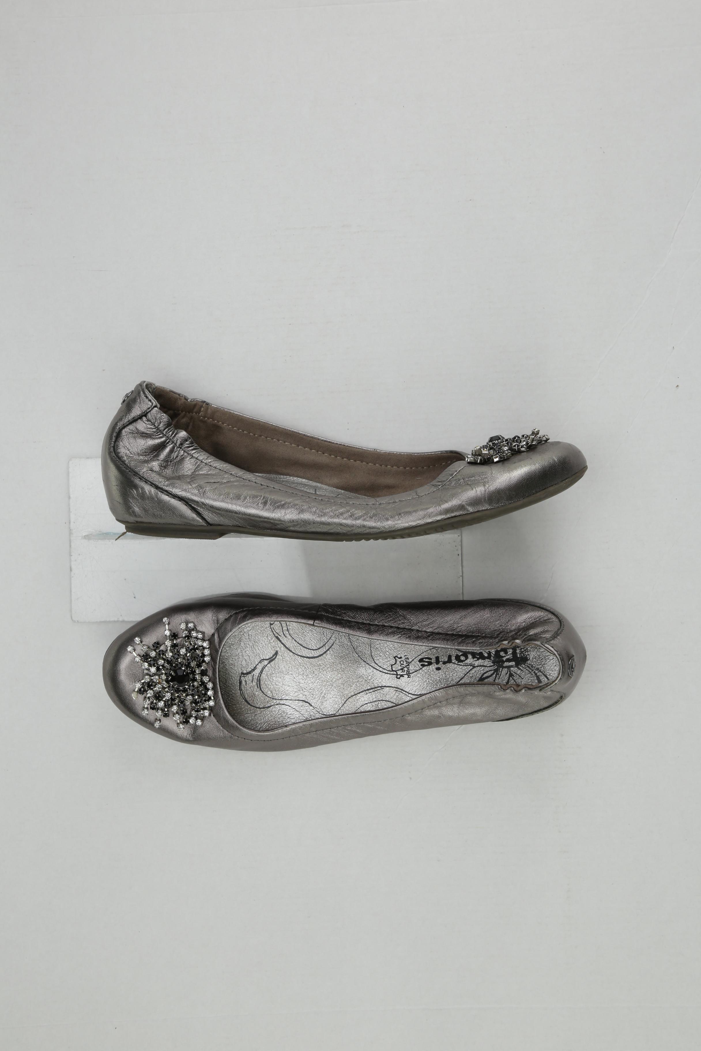 

Tamaris Damen Ballerinas, silber, Gr. 39