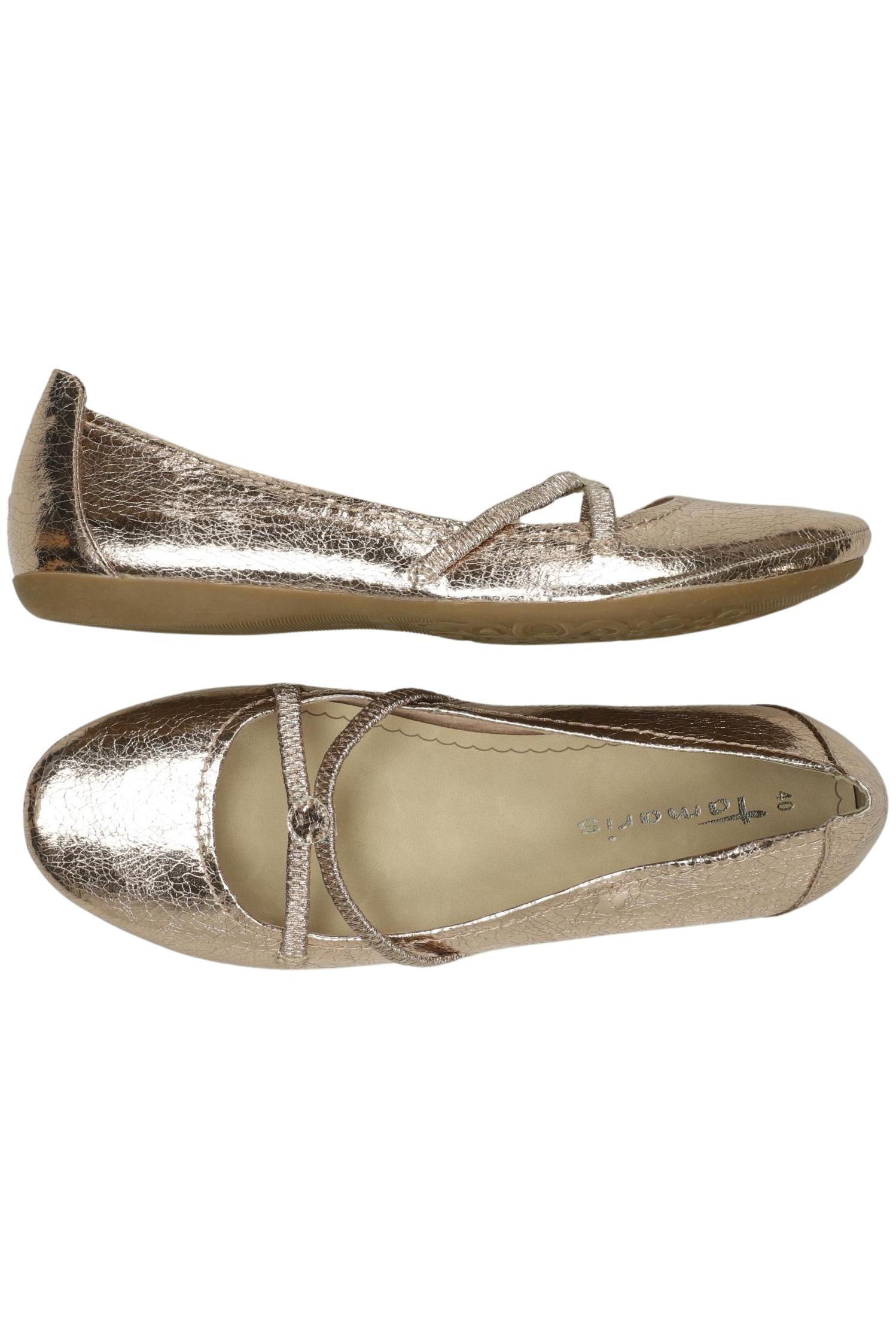 

Tamaris Damen Ballerinas, gold, Gr. 40