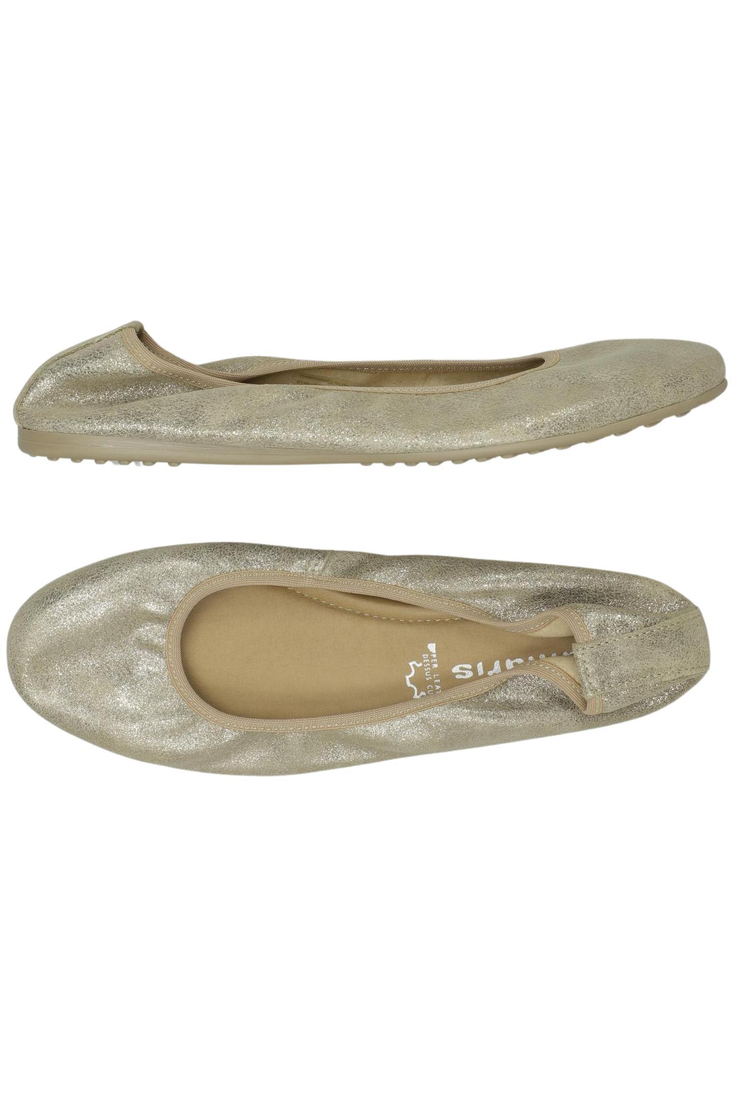 

Tamaris Damen Ballerinas, gold, Gr. 39