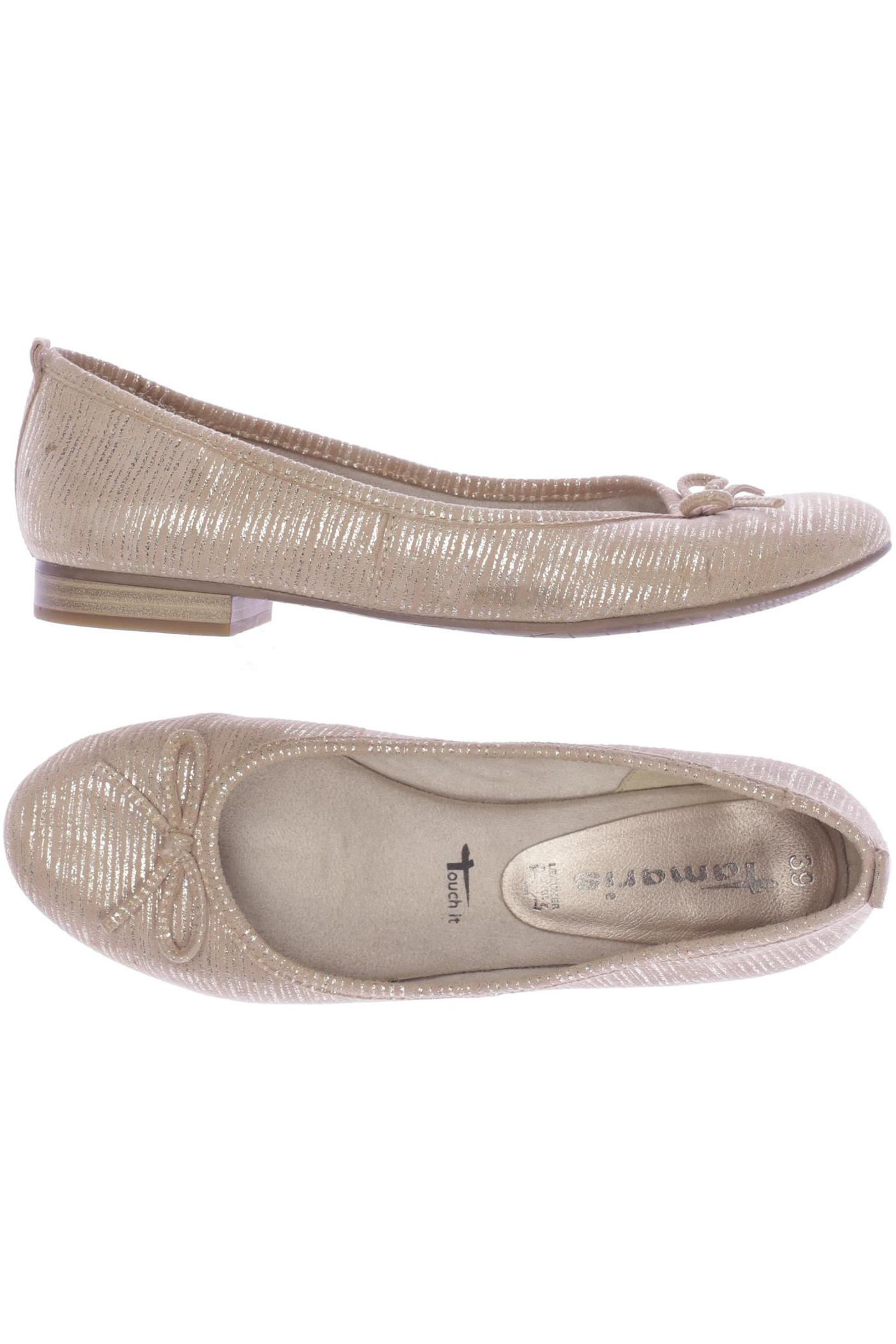 

Tamaris Damen Ballerinas, beige, Gr. 39