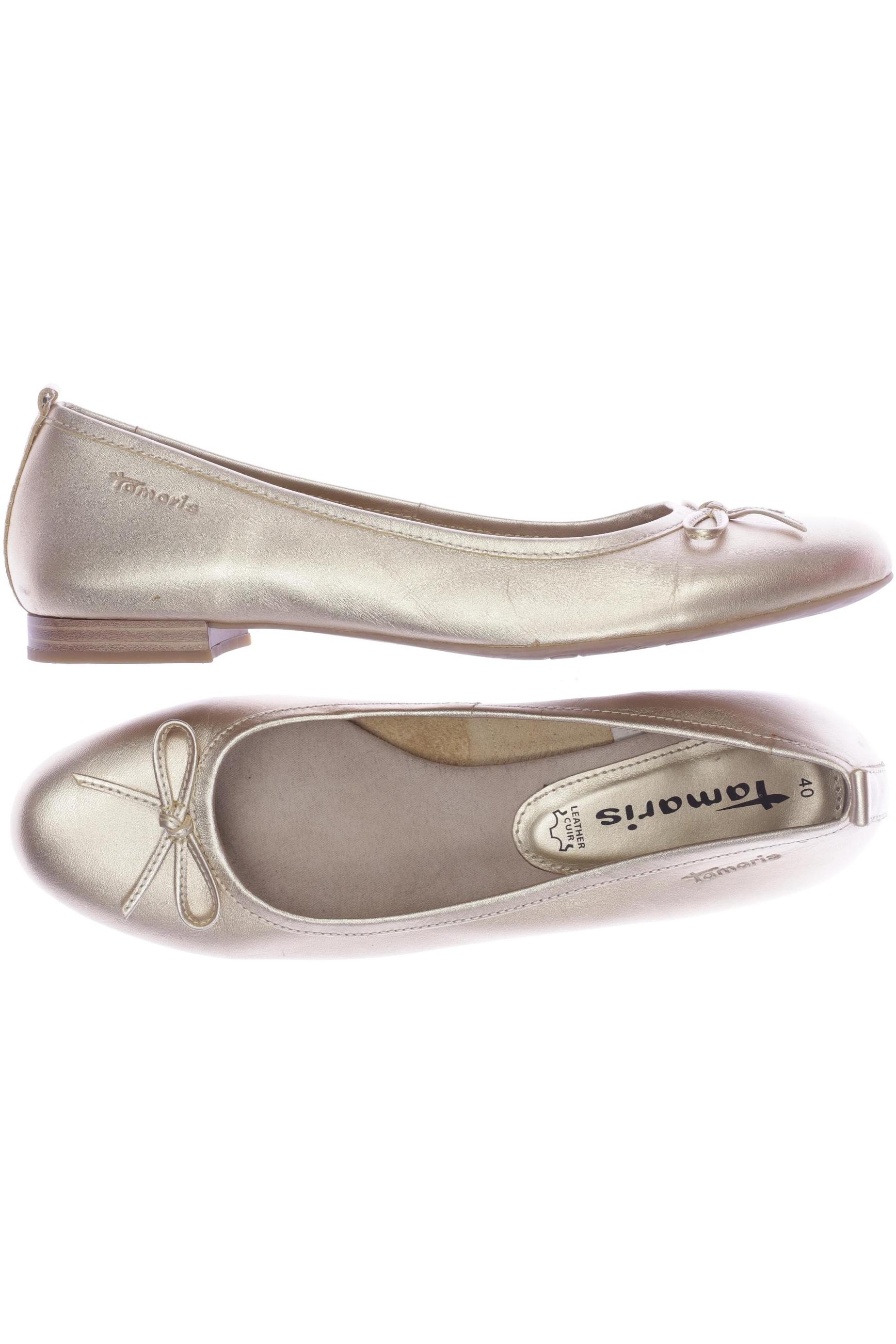 

Tamaris Damen Ballerinas, gold, Gr. 40