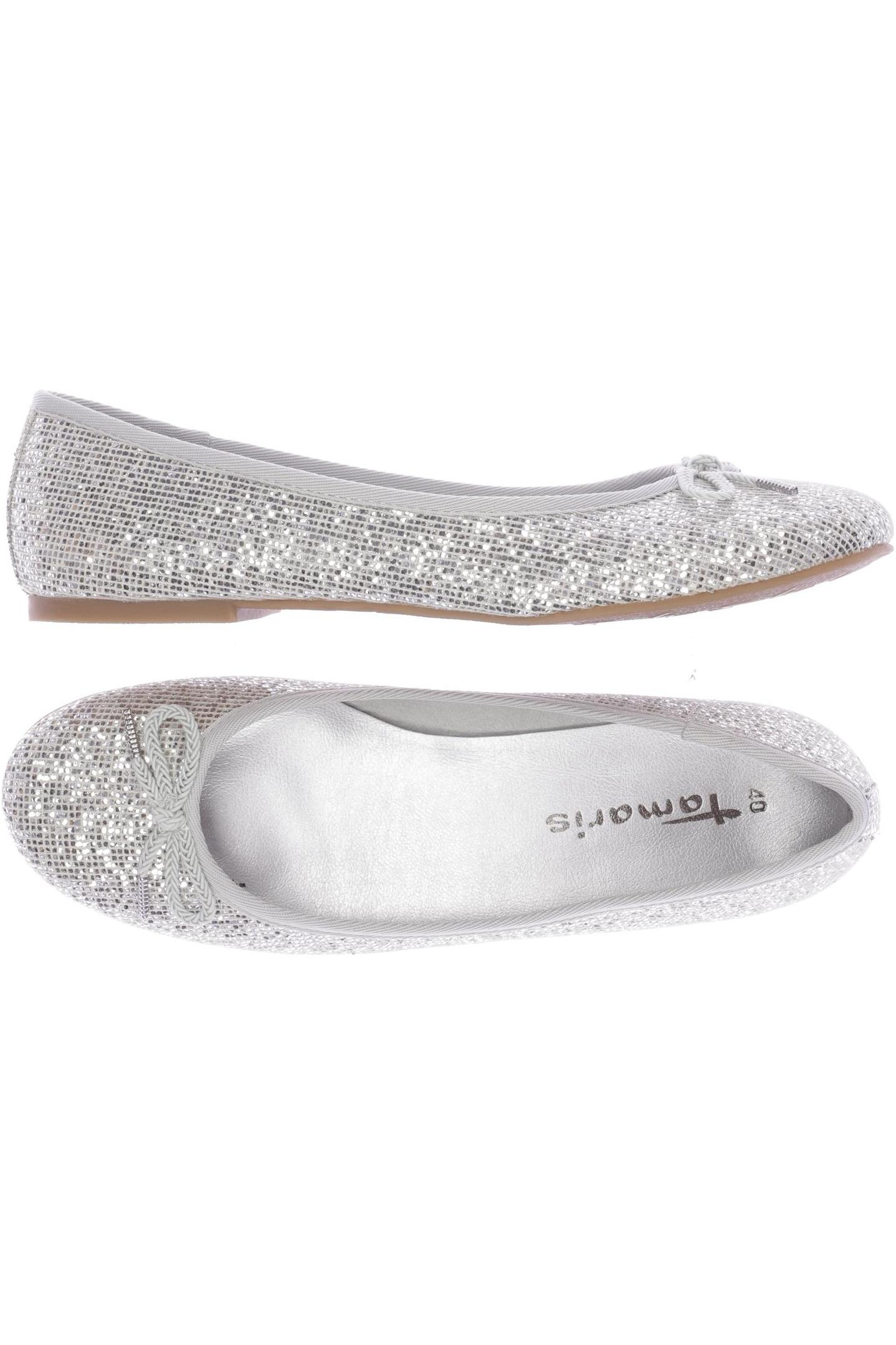 

Tamaris Damen Ballerinas, silber, Gr. 40