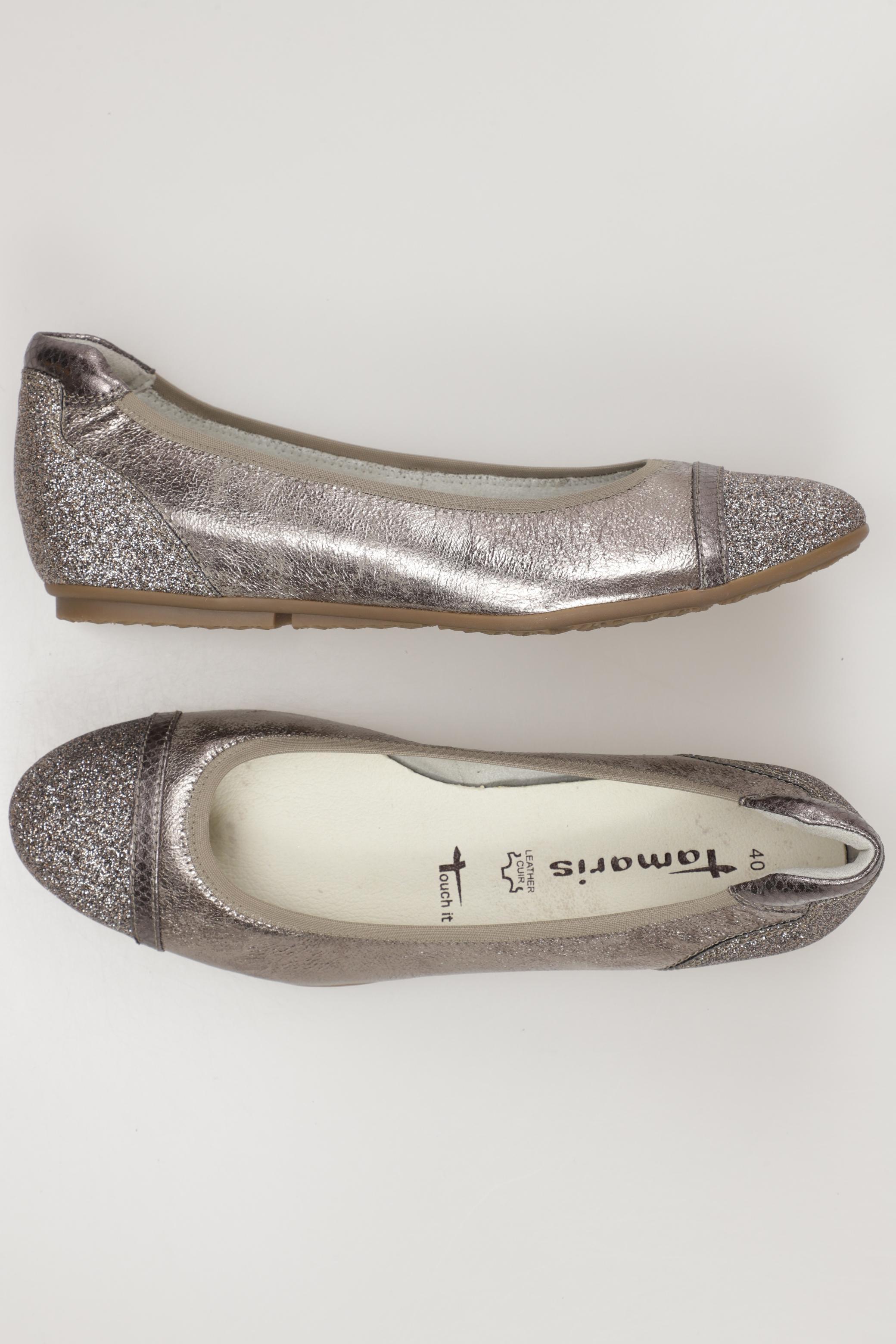 

Tamaris Damen Ballerinas, silber, Gr. 40