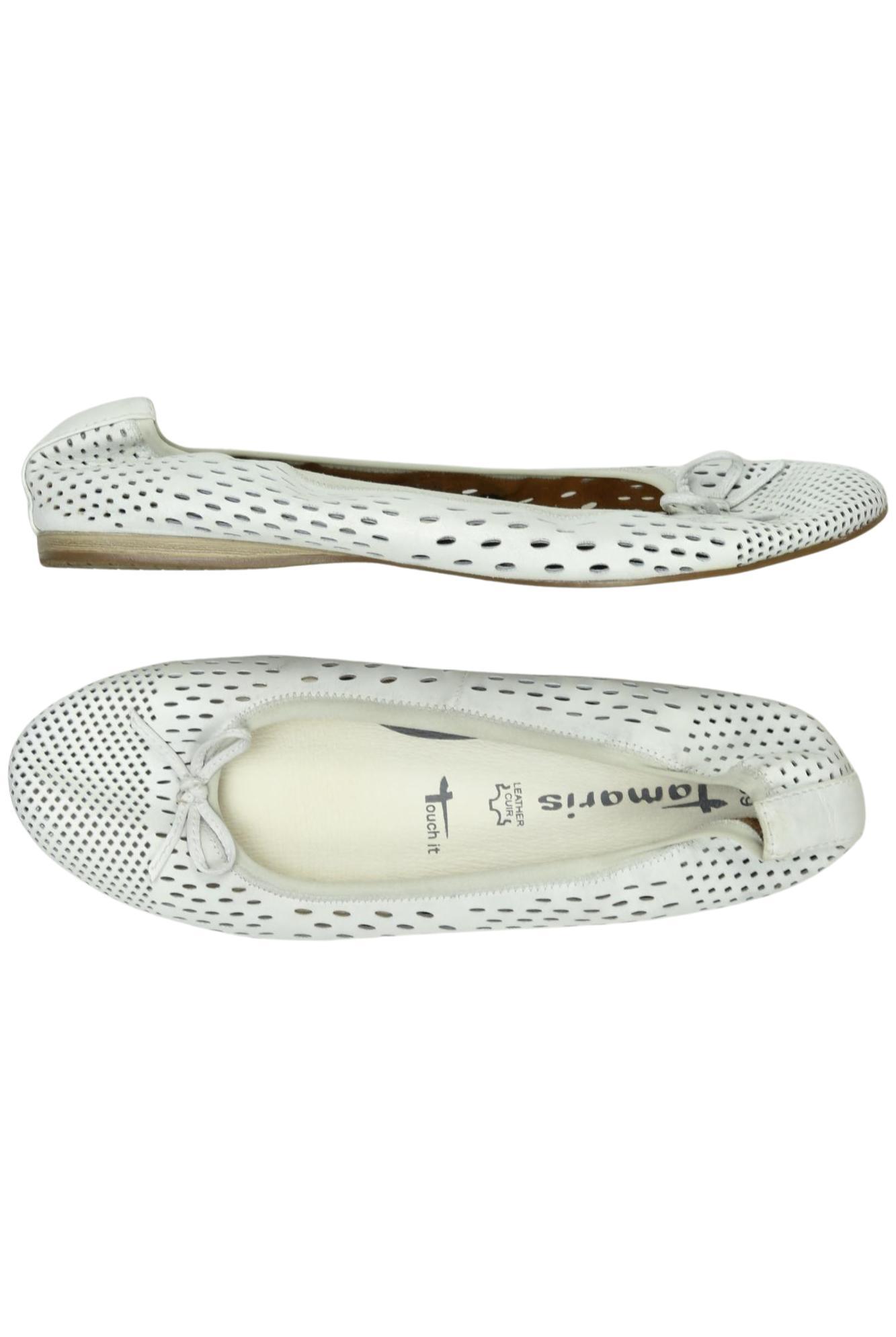 

Tamaris Damen Ballerinas, weiß, Gr. 39