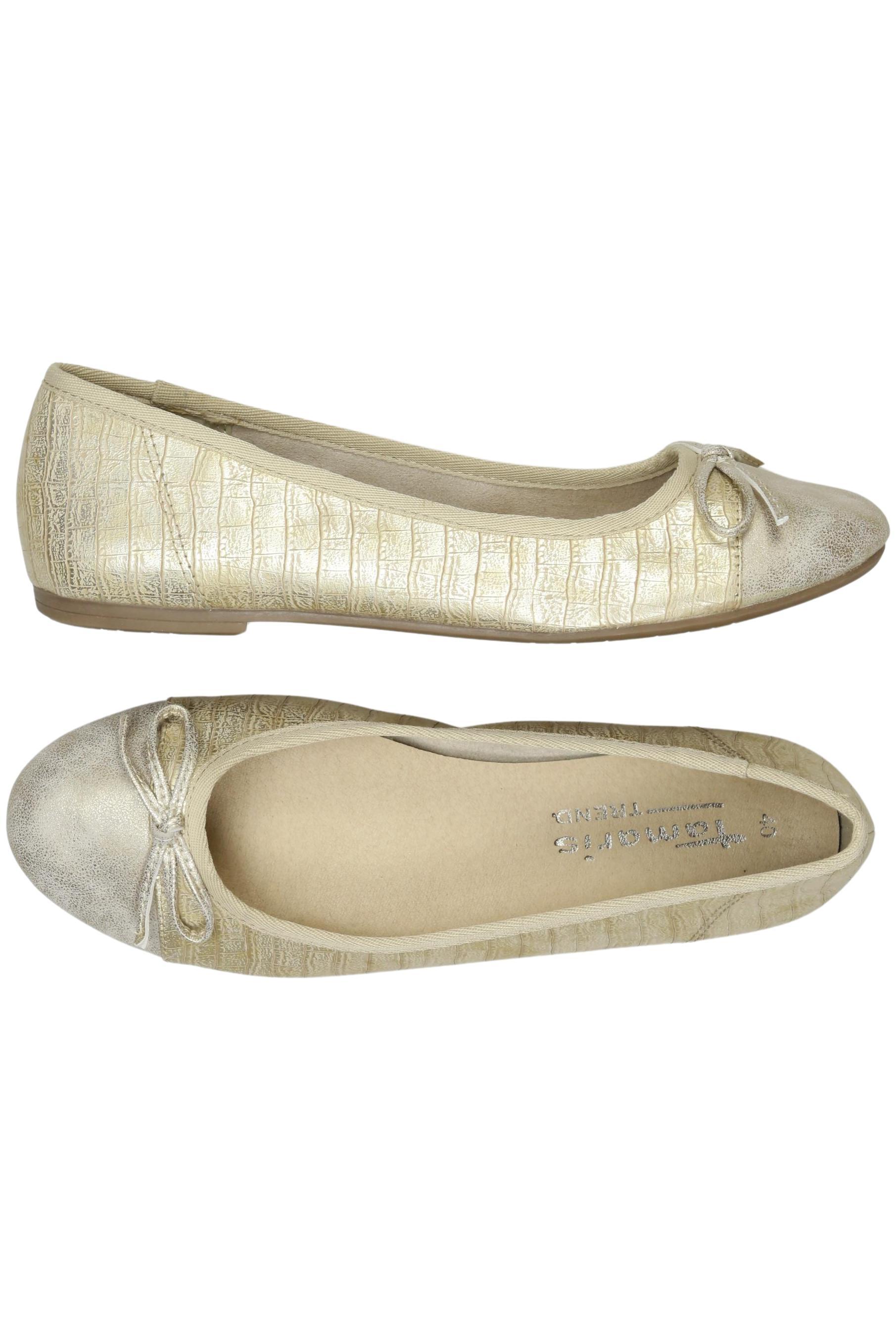 

Tamaris Damen Ballerinas, gold, Gr. 40