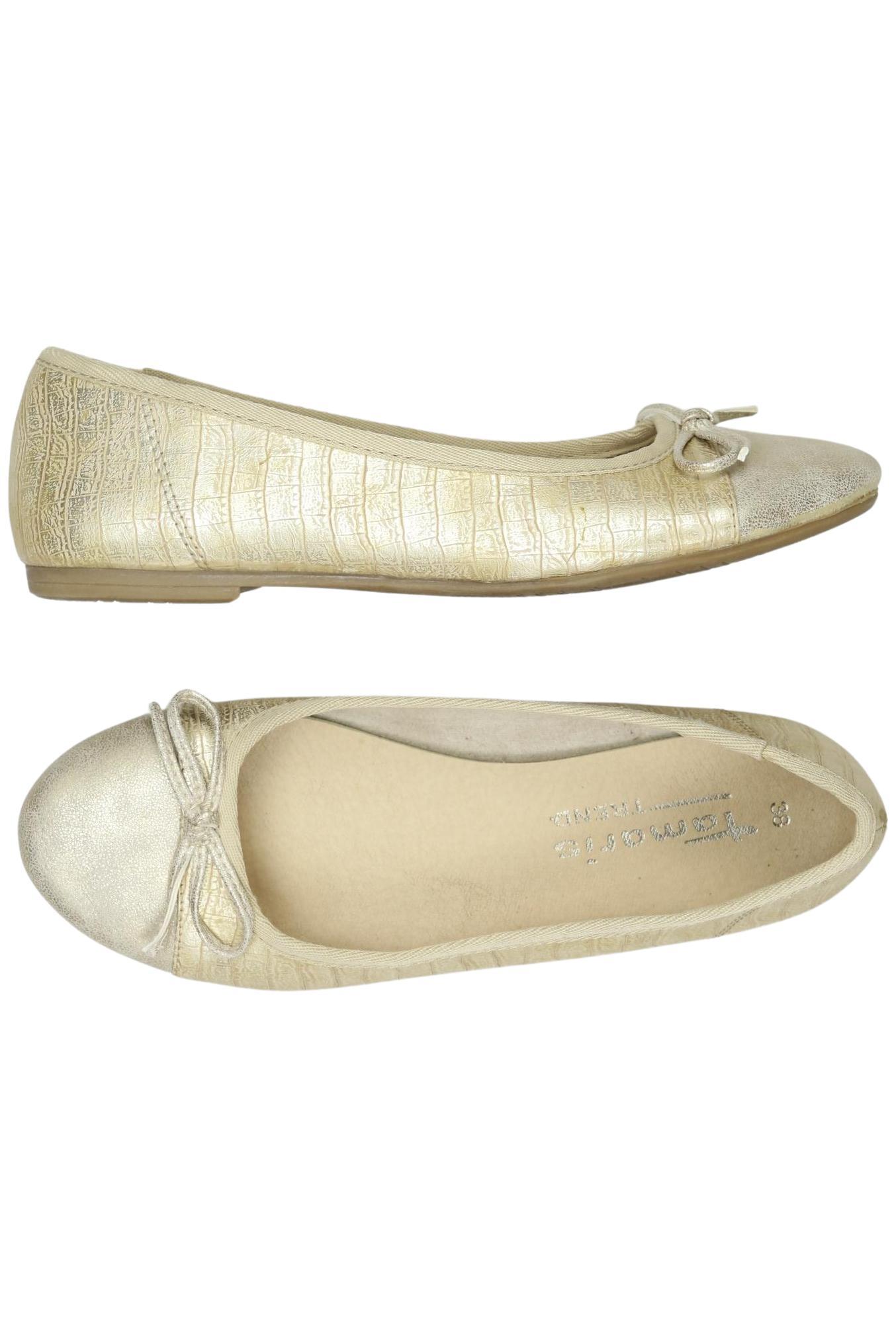 

Tamaris Damen Ballerinas, gold, Gr. 38
