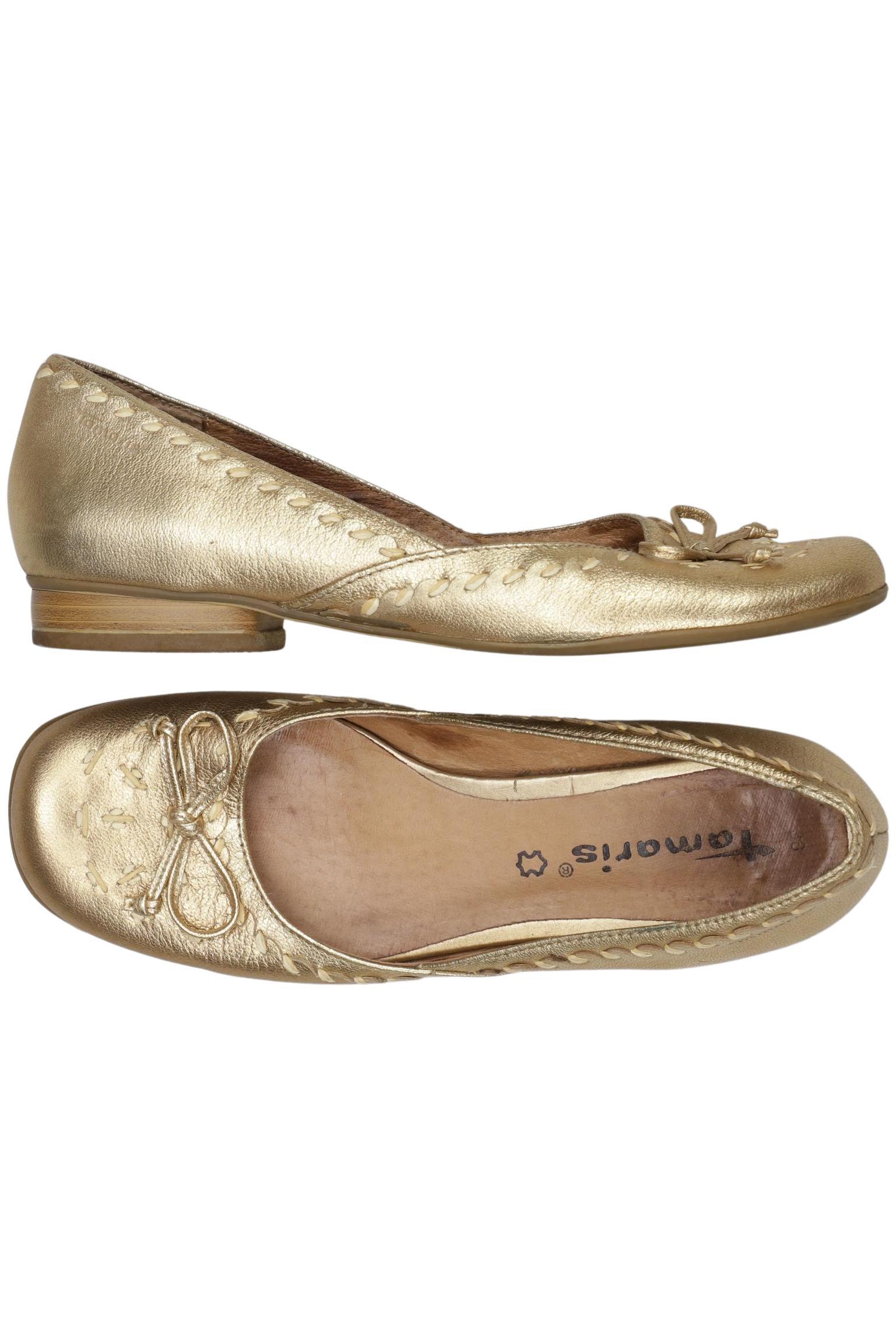 

Tamaris Damen Ballerinas, gold, Gr. 38