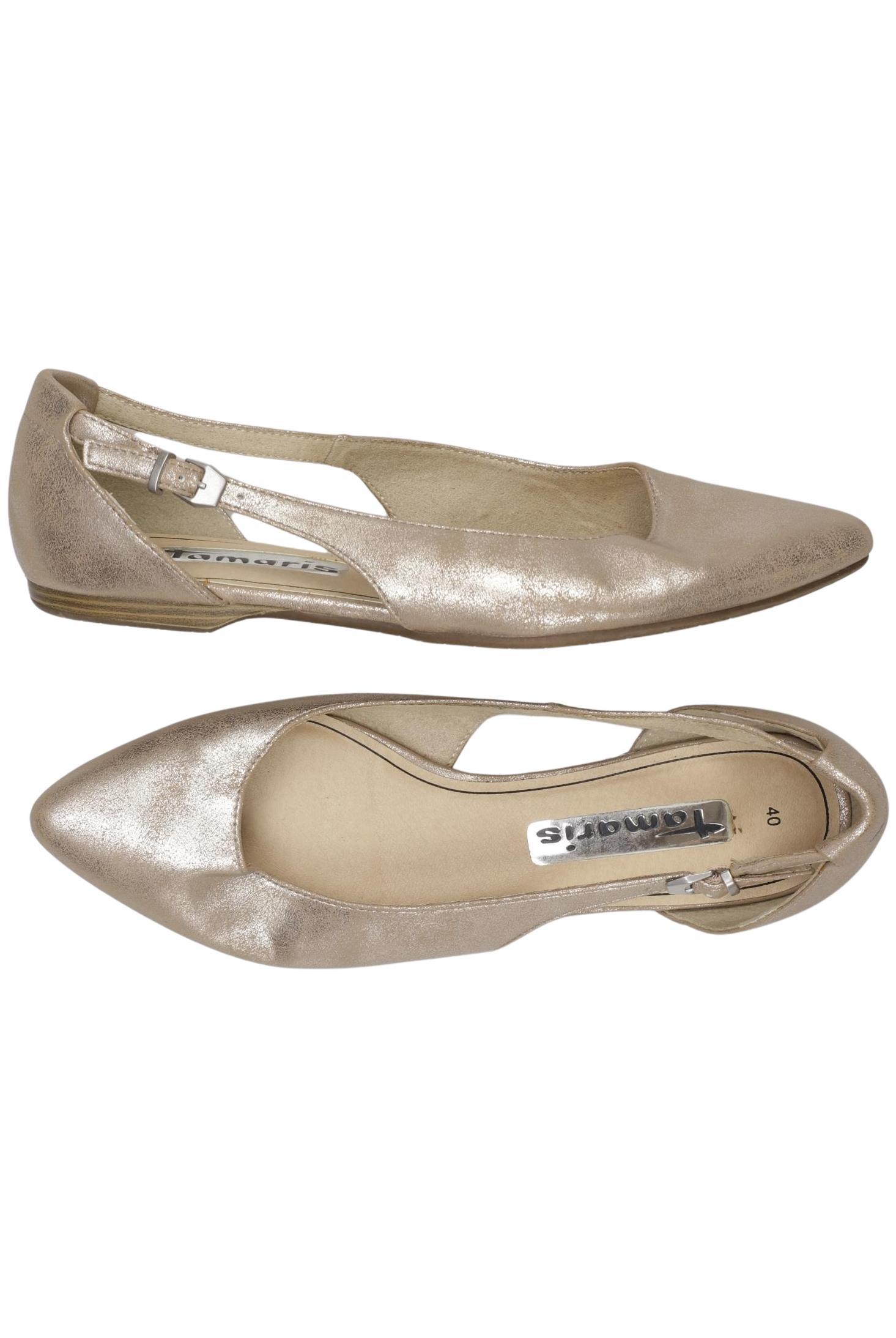 

Tamaris Damen Ballerinas, gold, Gr. 40