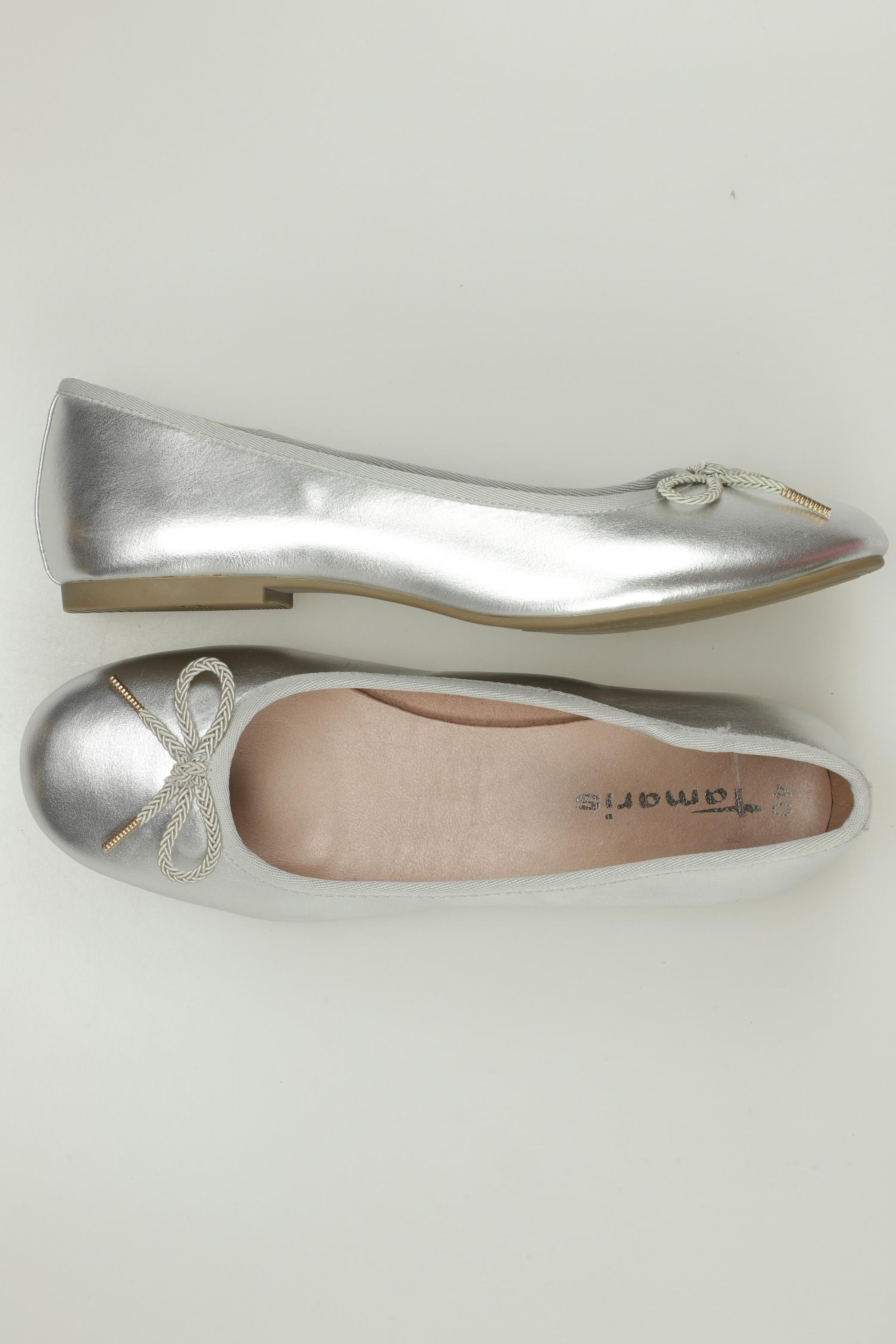 

Tamaris Damen Ballerinas, silber, Gr. 40