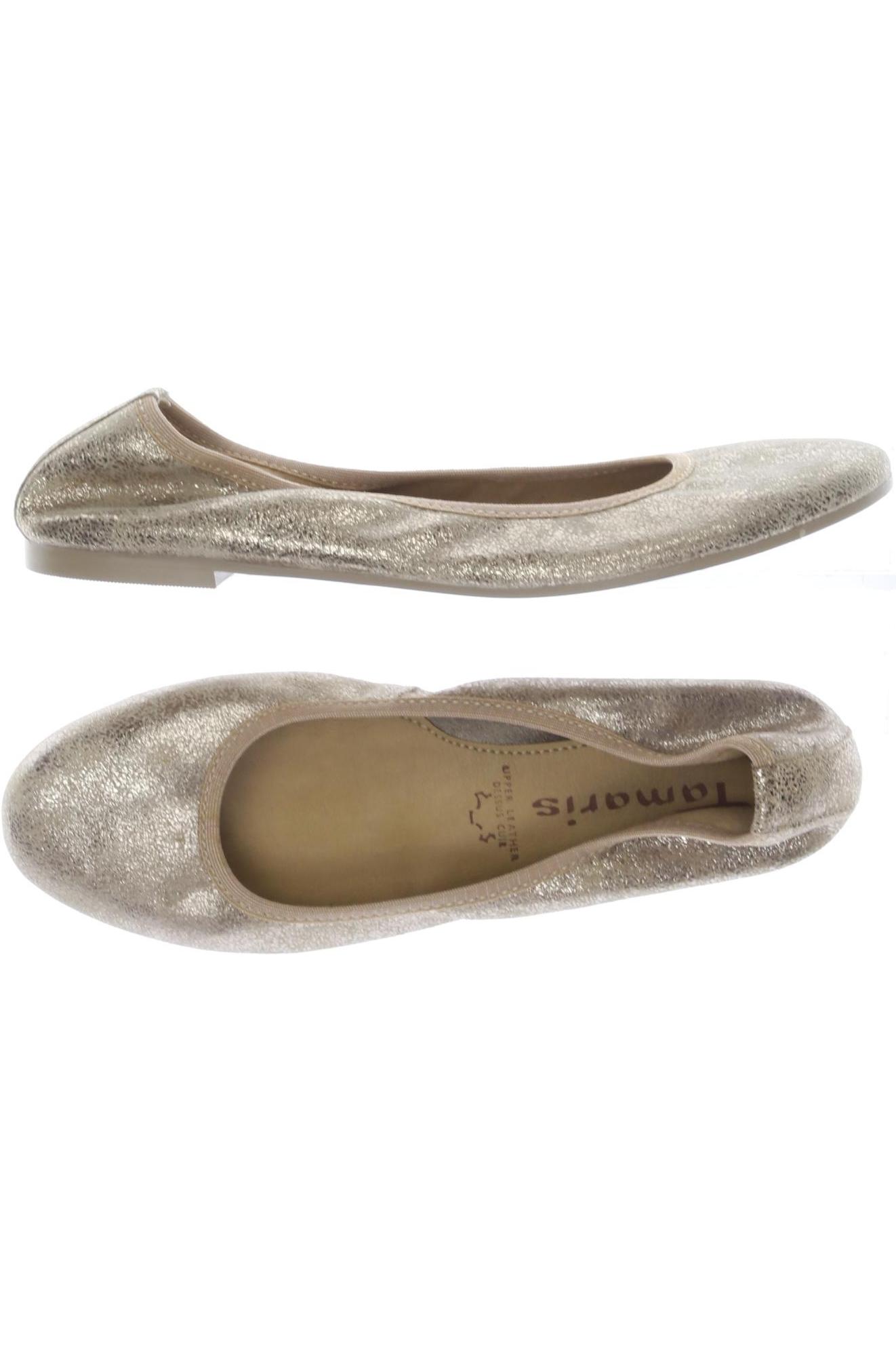 

Tamaris Damen Ballerinas, gold, Gr. 36