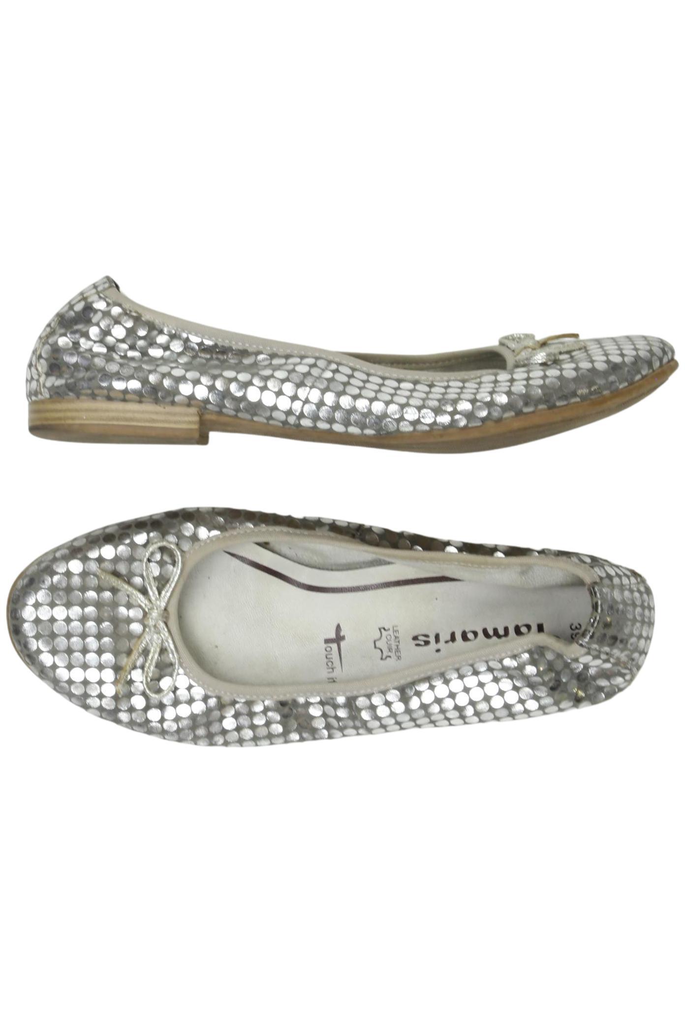 

Tamaris Damen Ballerinas, silber, Gr. 39