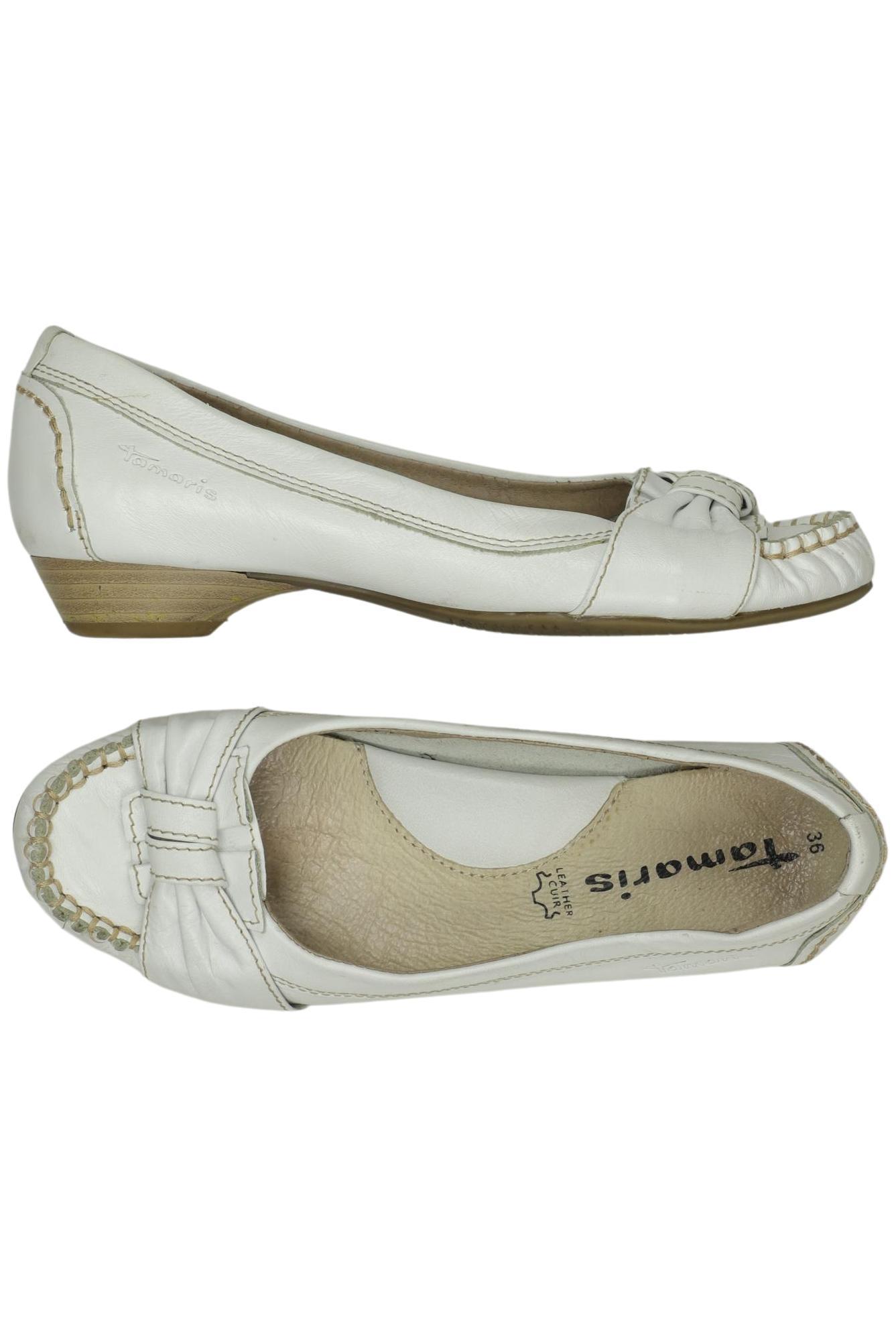 

Tamaris Damen Ballerinas, weiß, Gr. 36