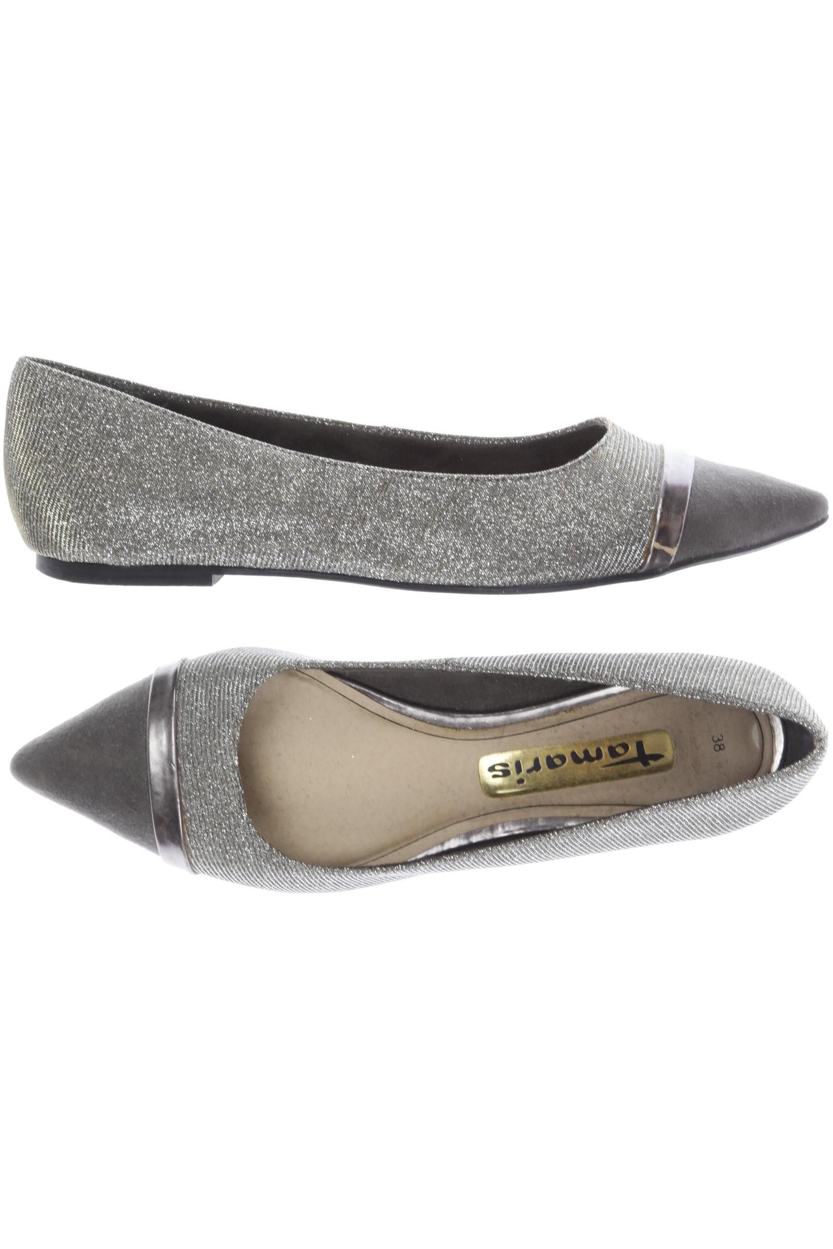 

Tamaris Damen Ballerinas, silber, Gr. 38