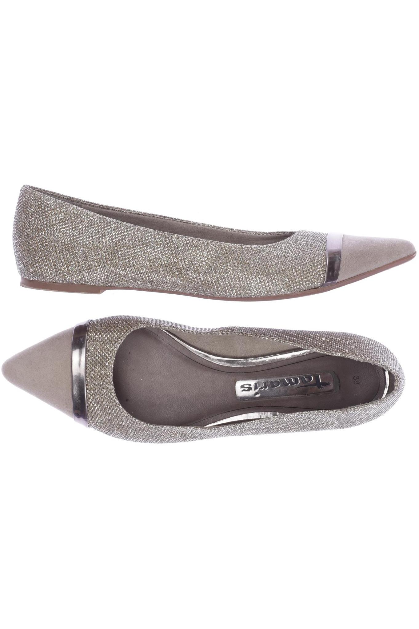 

Tamaris Damen Ballerinas, gold, Gr. 38