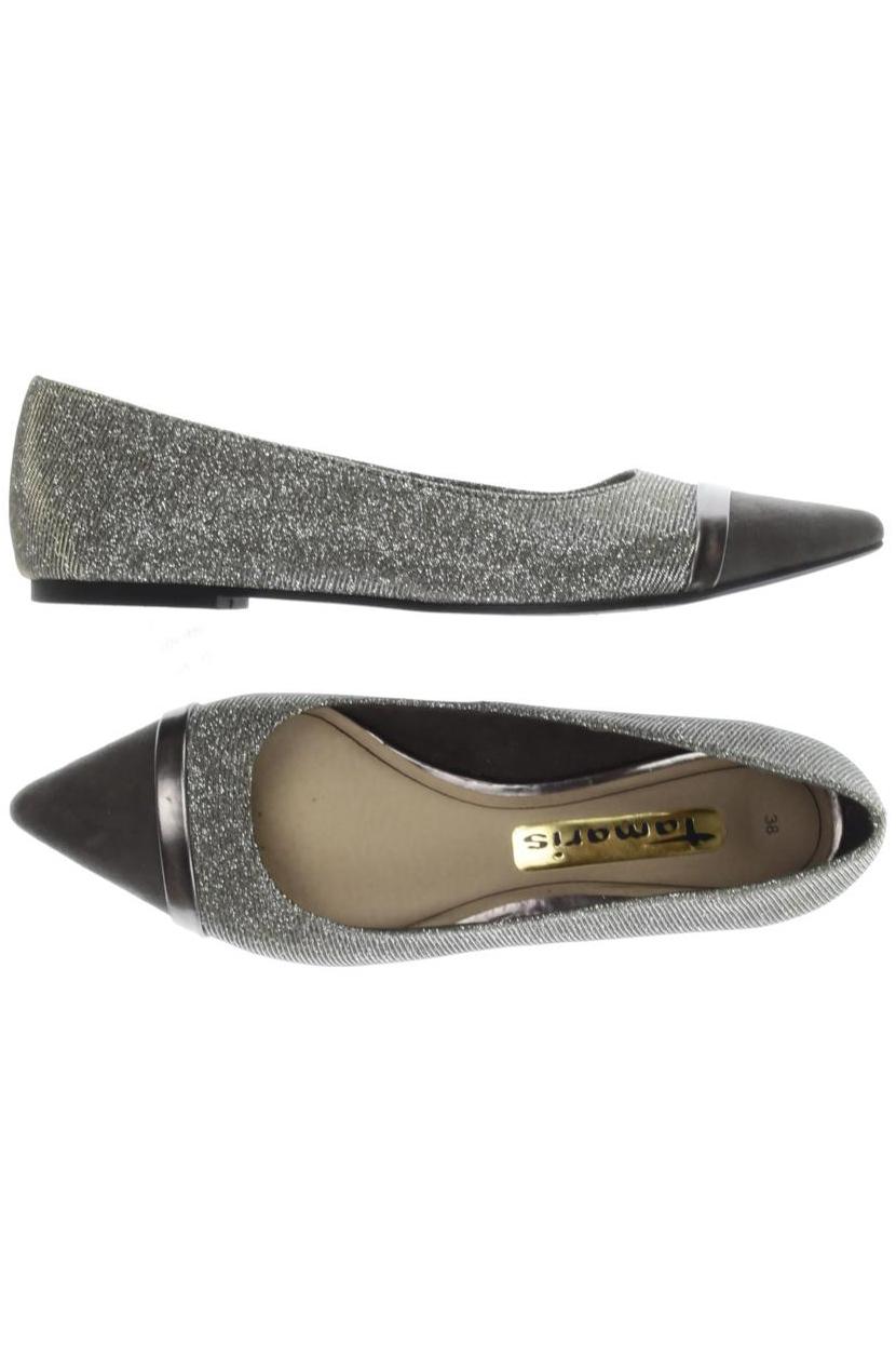 

Tamaris Damen Ballerinas, silber, Gr. 38