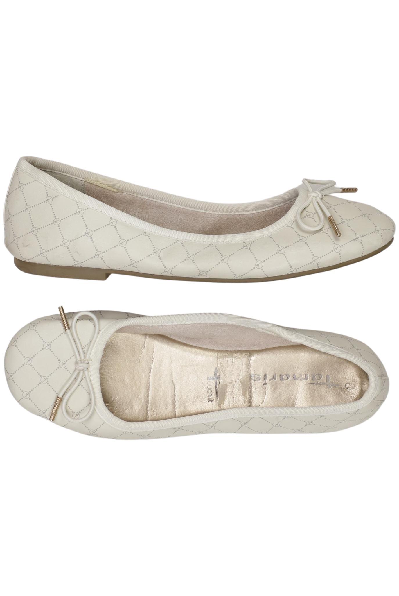 

Tamaris Damen Ballerinas, cremeweiß, Gr. 38