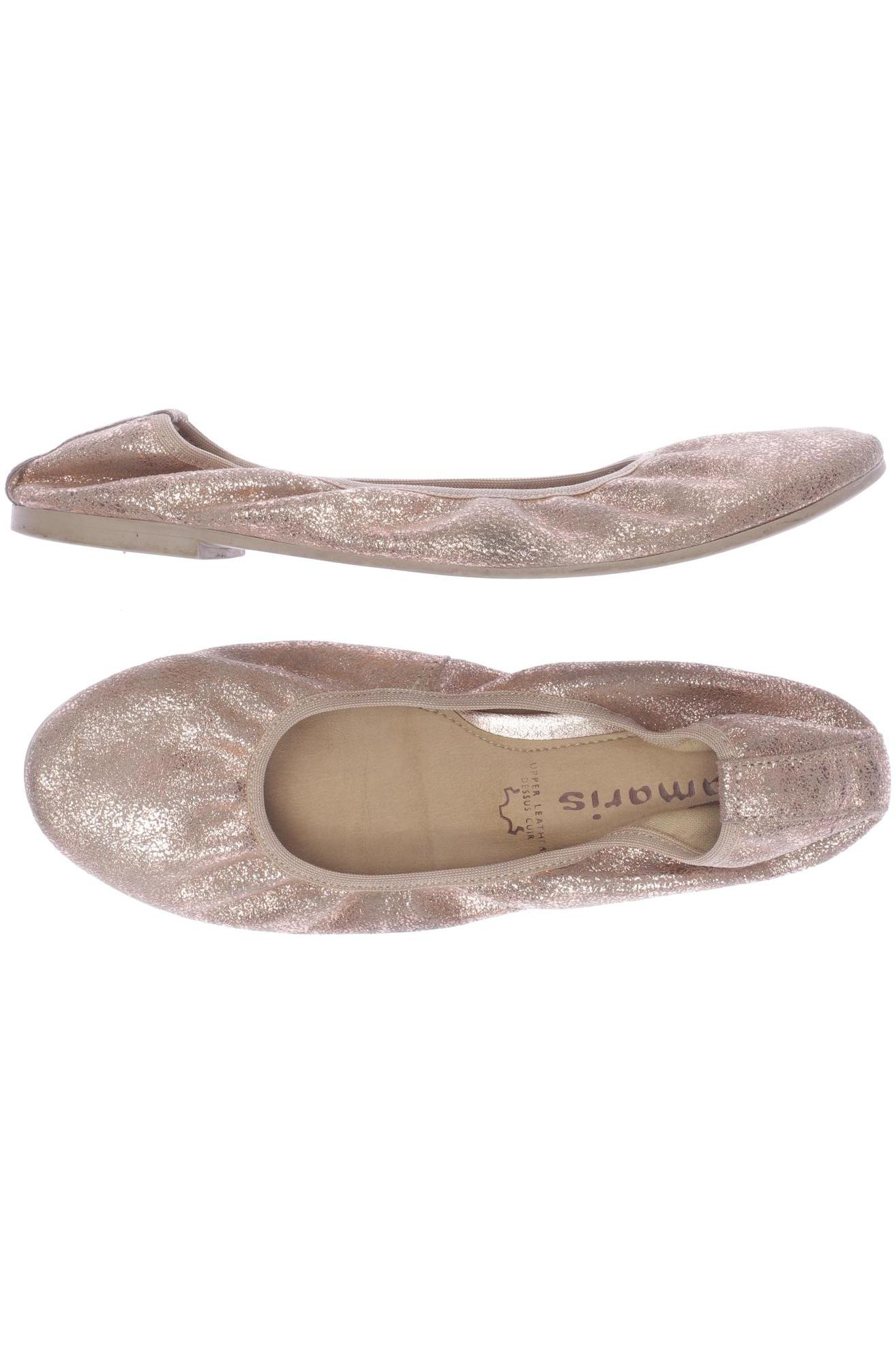 

Tamaris Damen Ballerinas, gold, Gr. 38