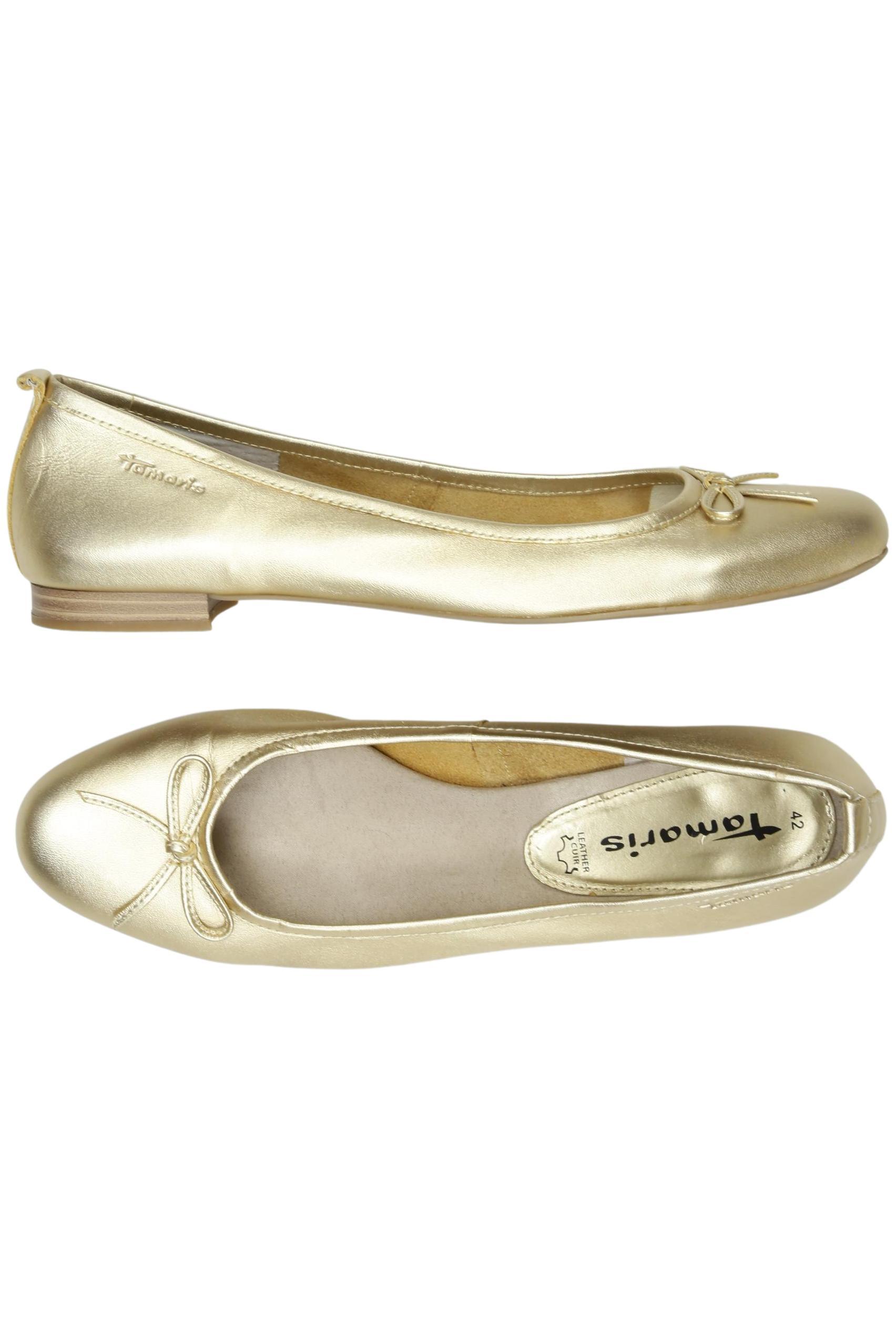 

Tamaris Damen Ballerinas, gold, Gr. 42