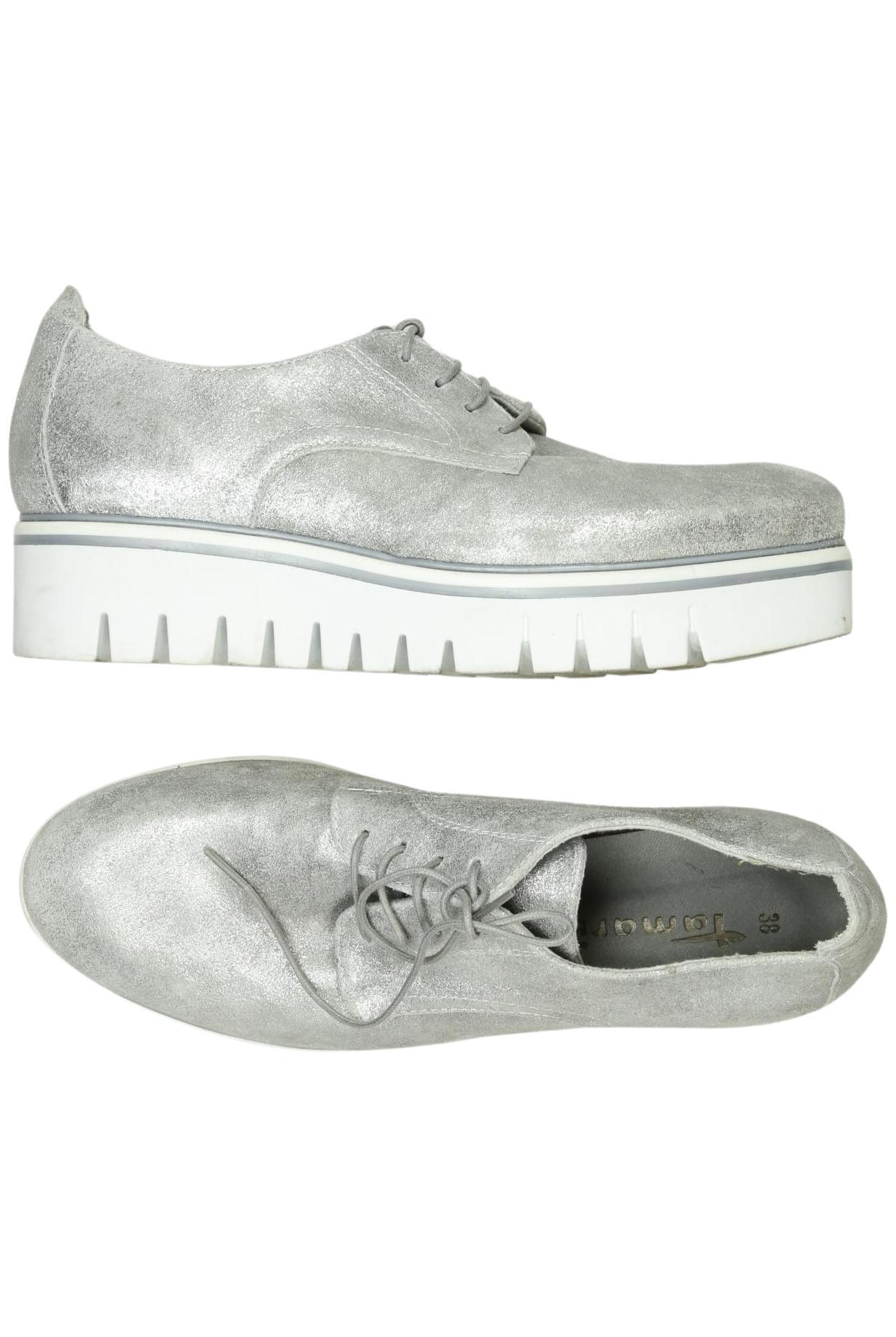 

Tamaris Damen Halbschuh, silber, Gr. 38