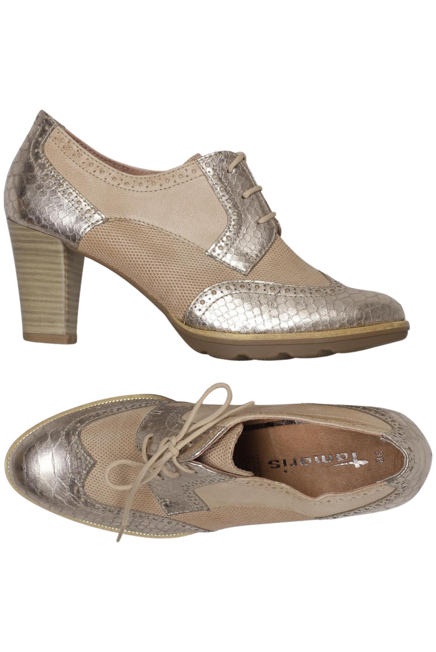 

Tamaris Damen Halbschuh, gold, Gr. 38