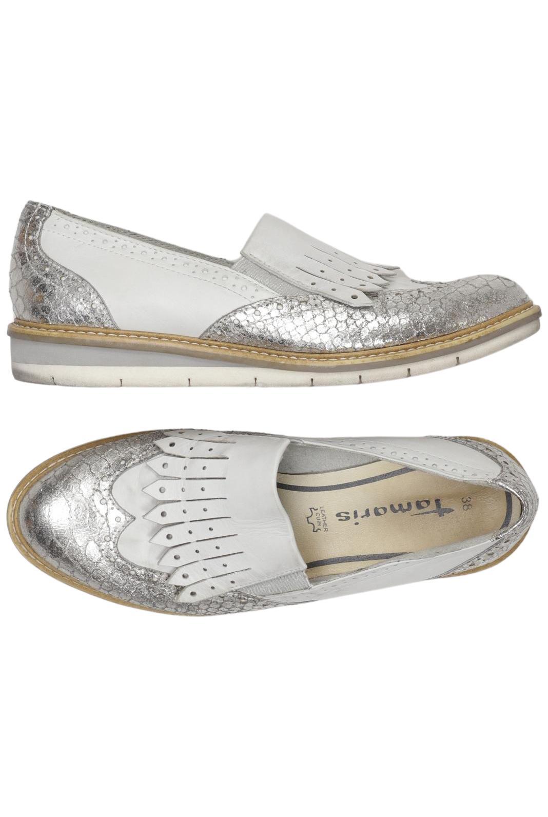 

Tamaris Damen Halbschuh, silber, Gr. 38