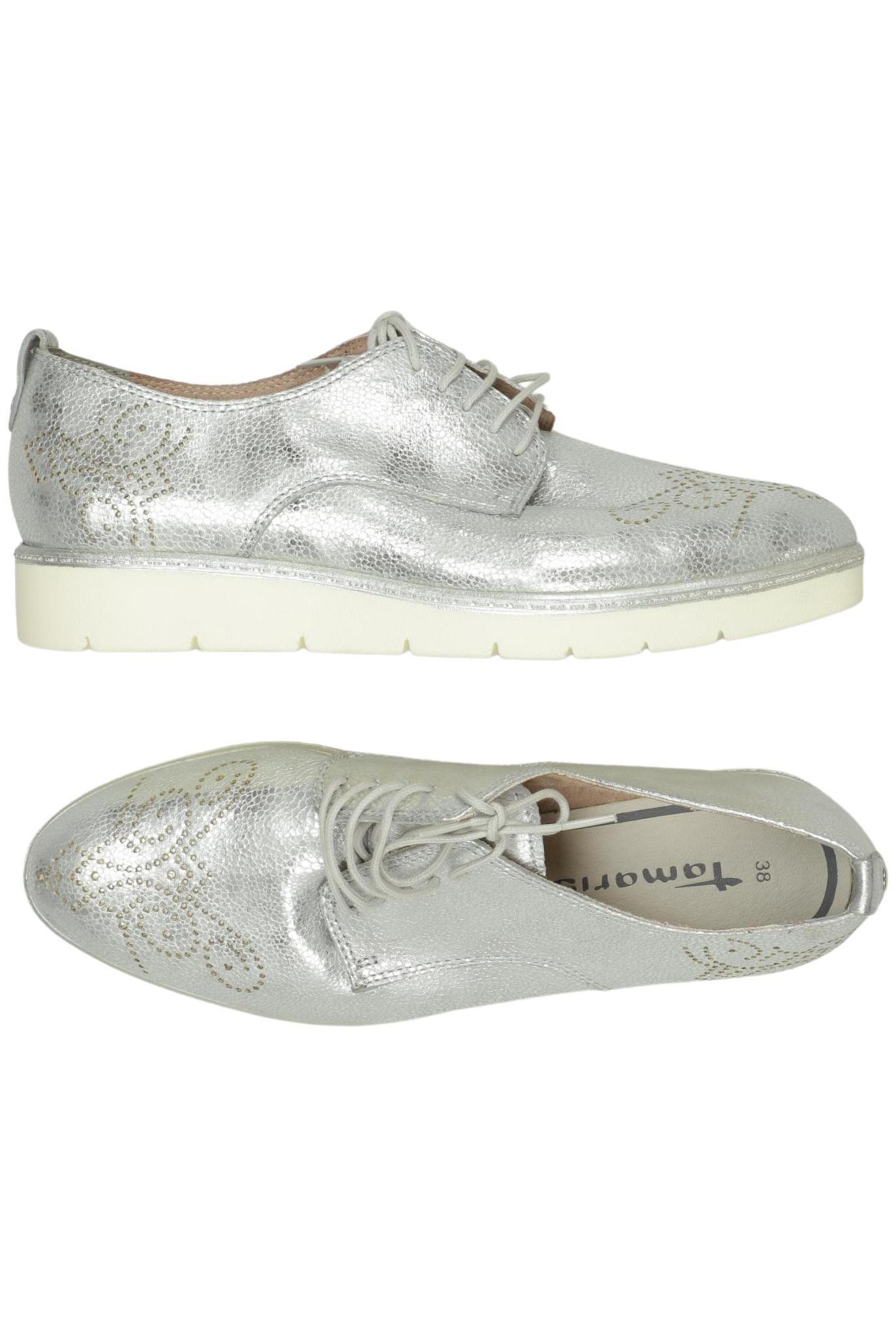 

Tamaris Damen Halbschuh, silber, Gr. 38