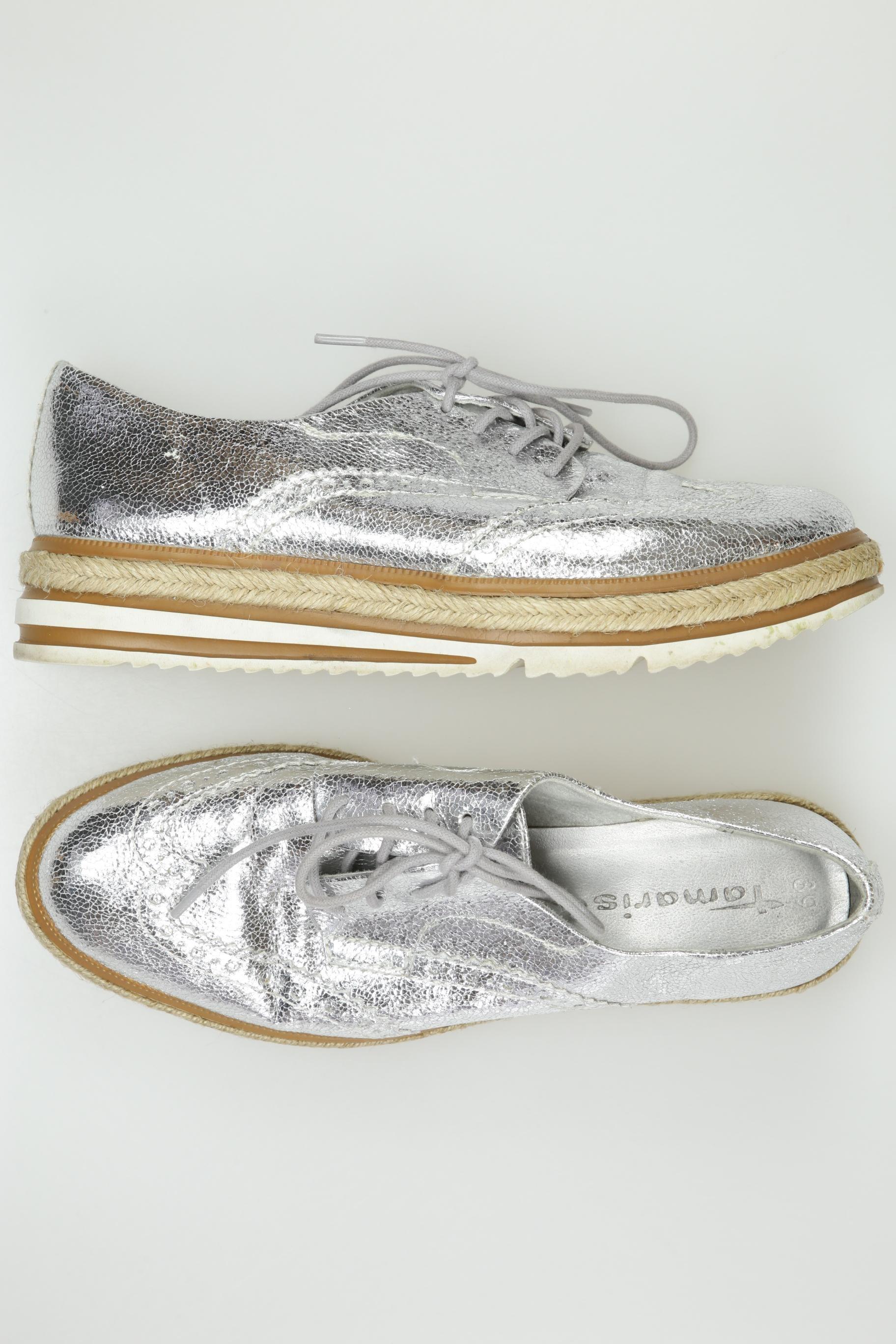 

Tamaris Damen Halbschuh, silber, Gr. 39